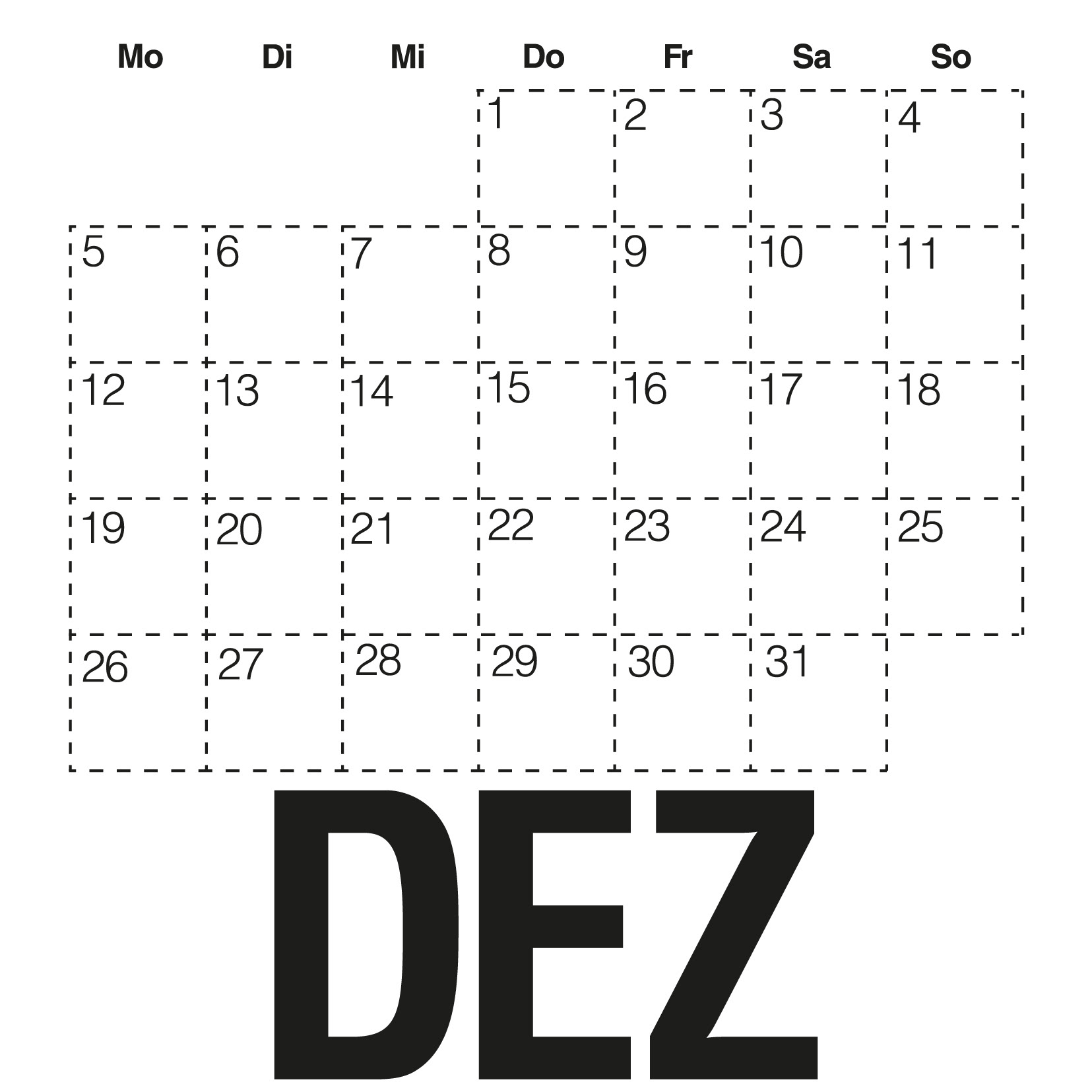 Kalender Dezember