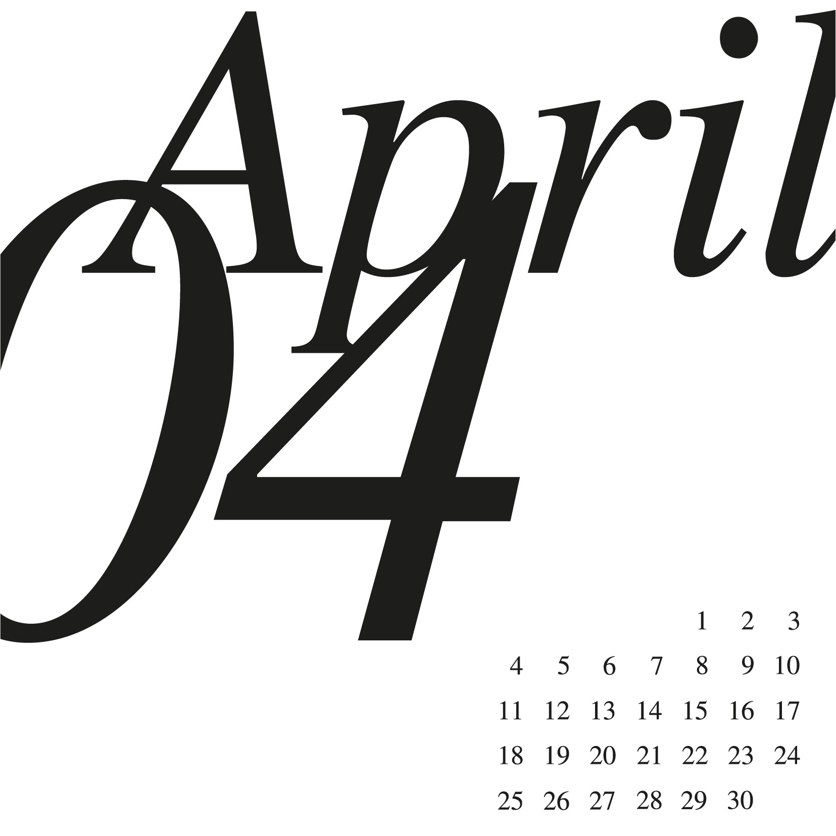 Kalender April