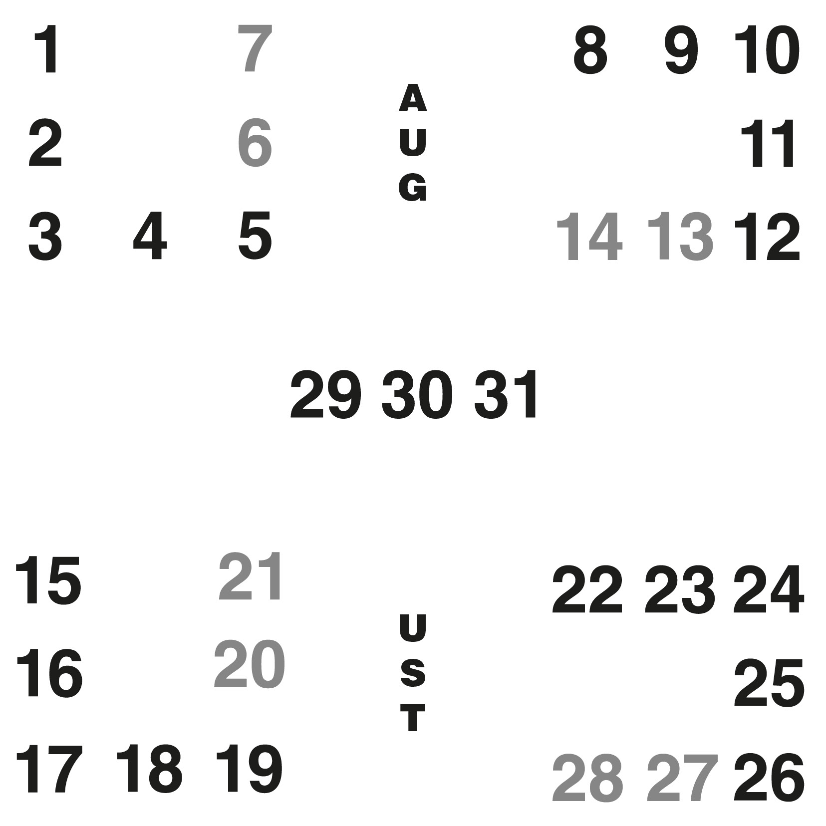 Kalender August