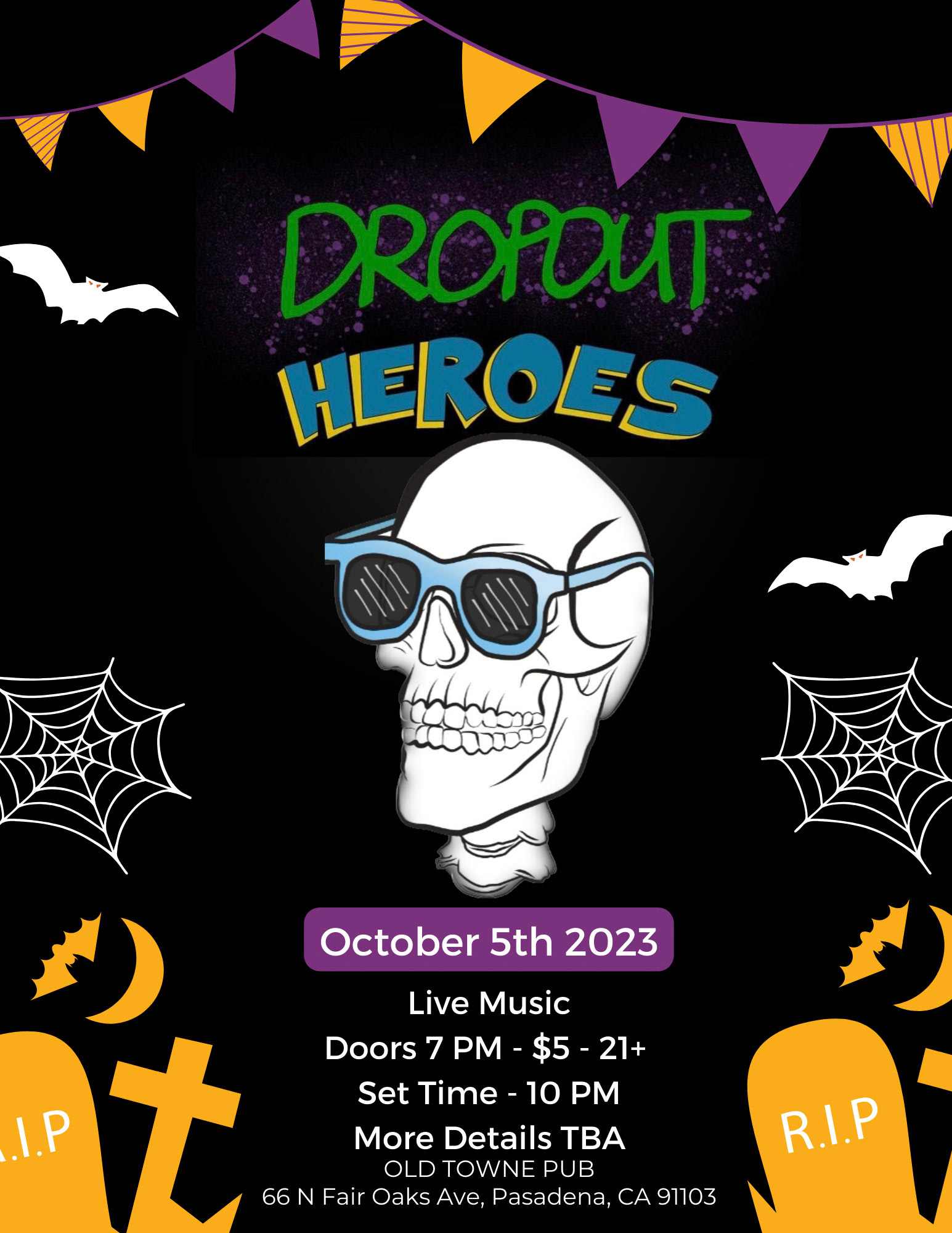 Black Illustration Halloween Party Flyer Portrait - 1