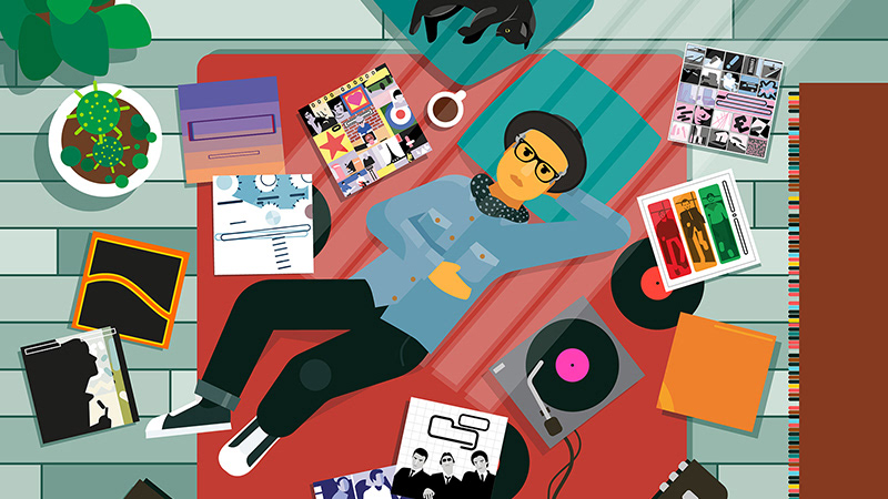 Custom illustration art print for music lovers