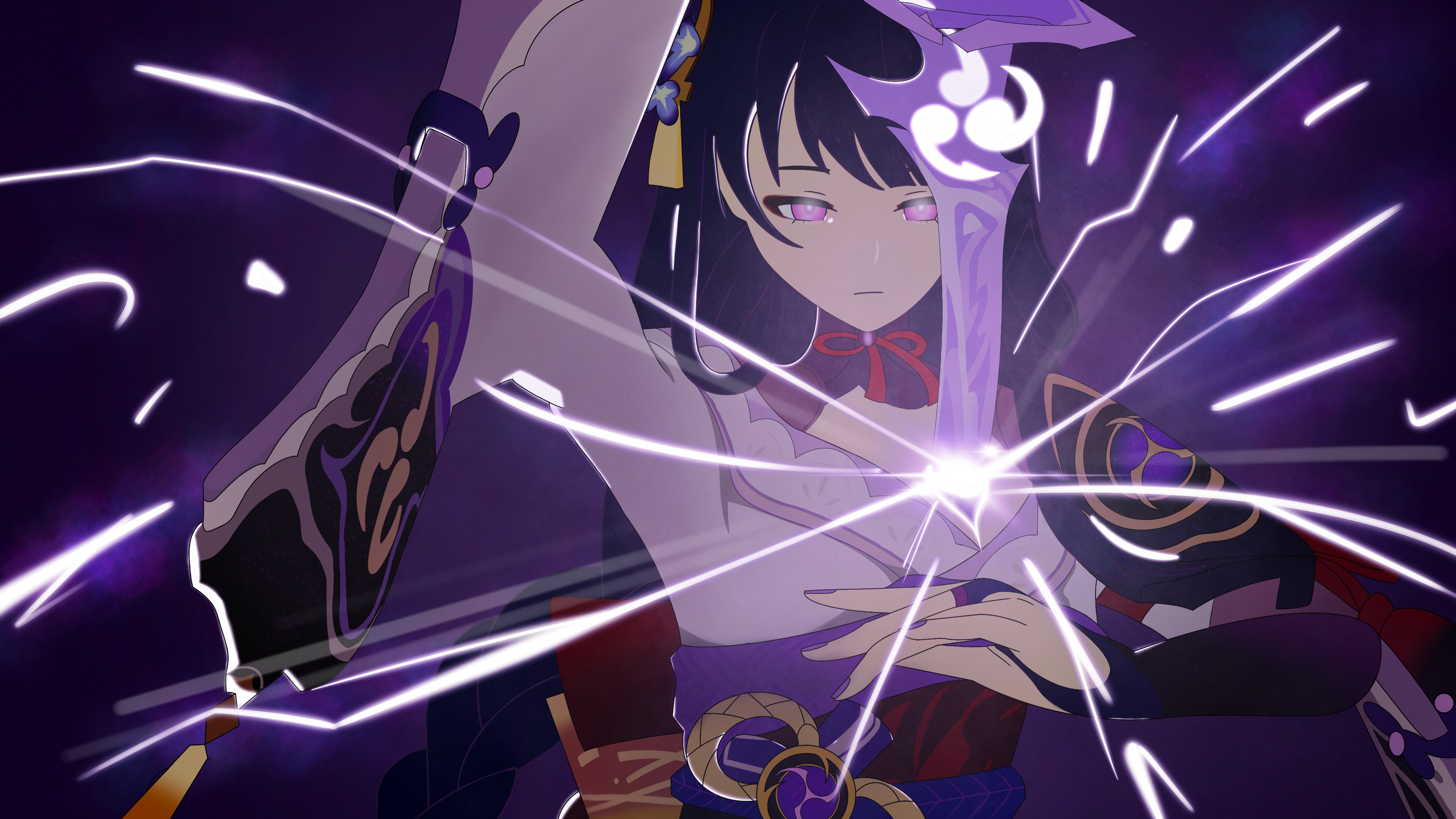The Almighty Violet Thunder | Artwork recreation, Genshin Impact | 2022