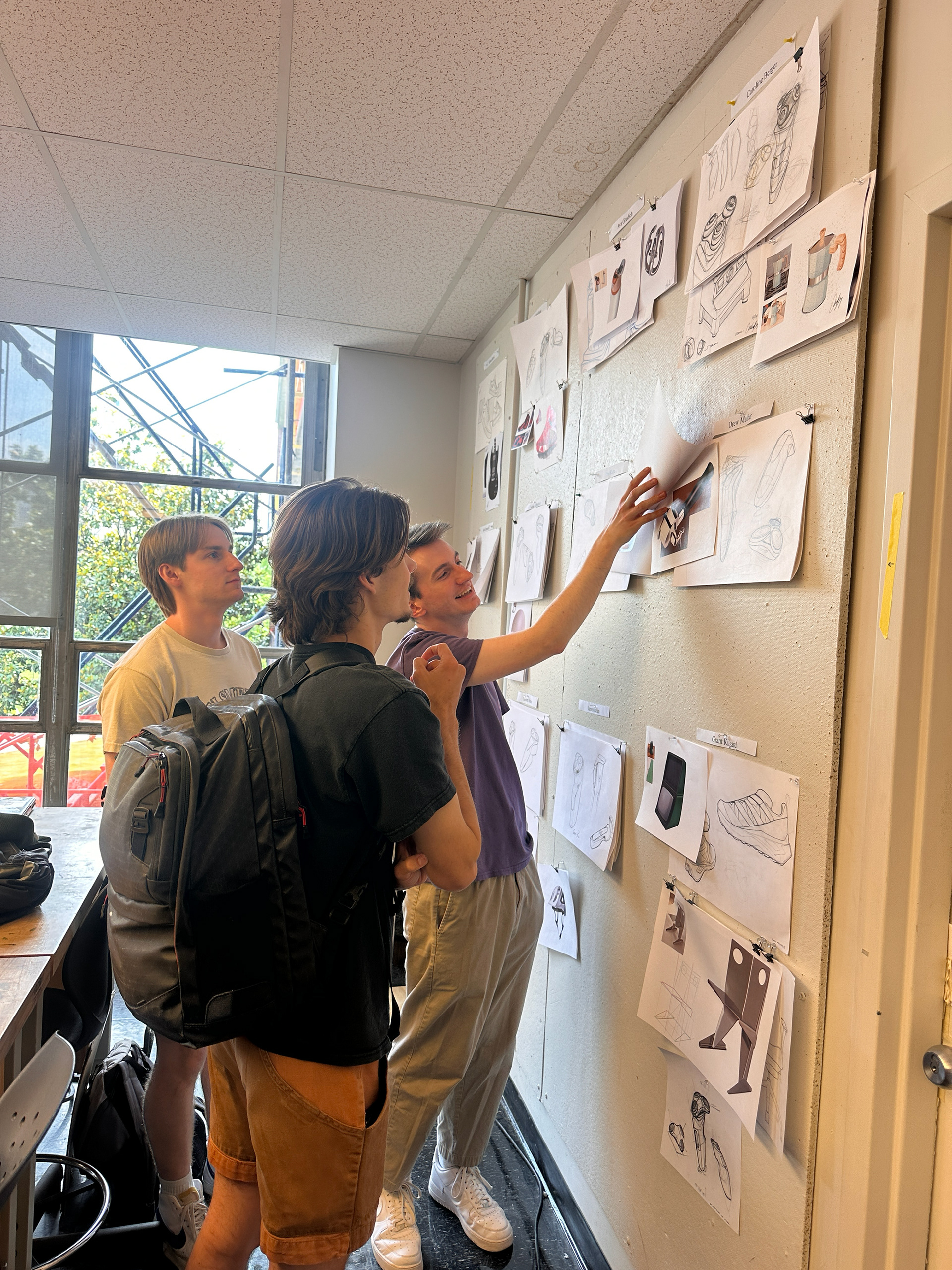 Friends and I discussing render assignments