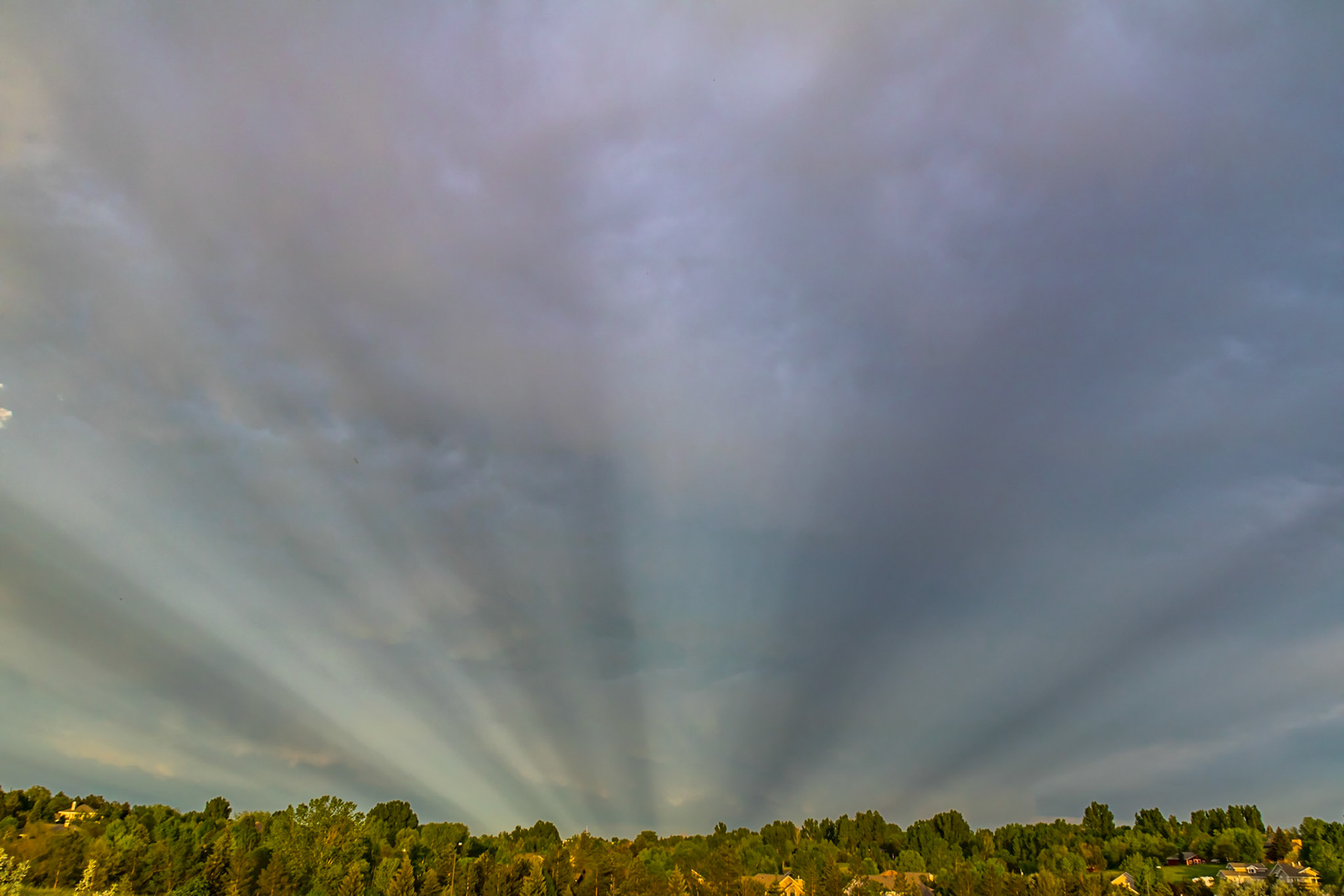 Sunset looking east!