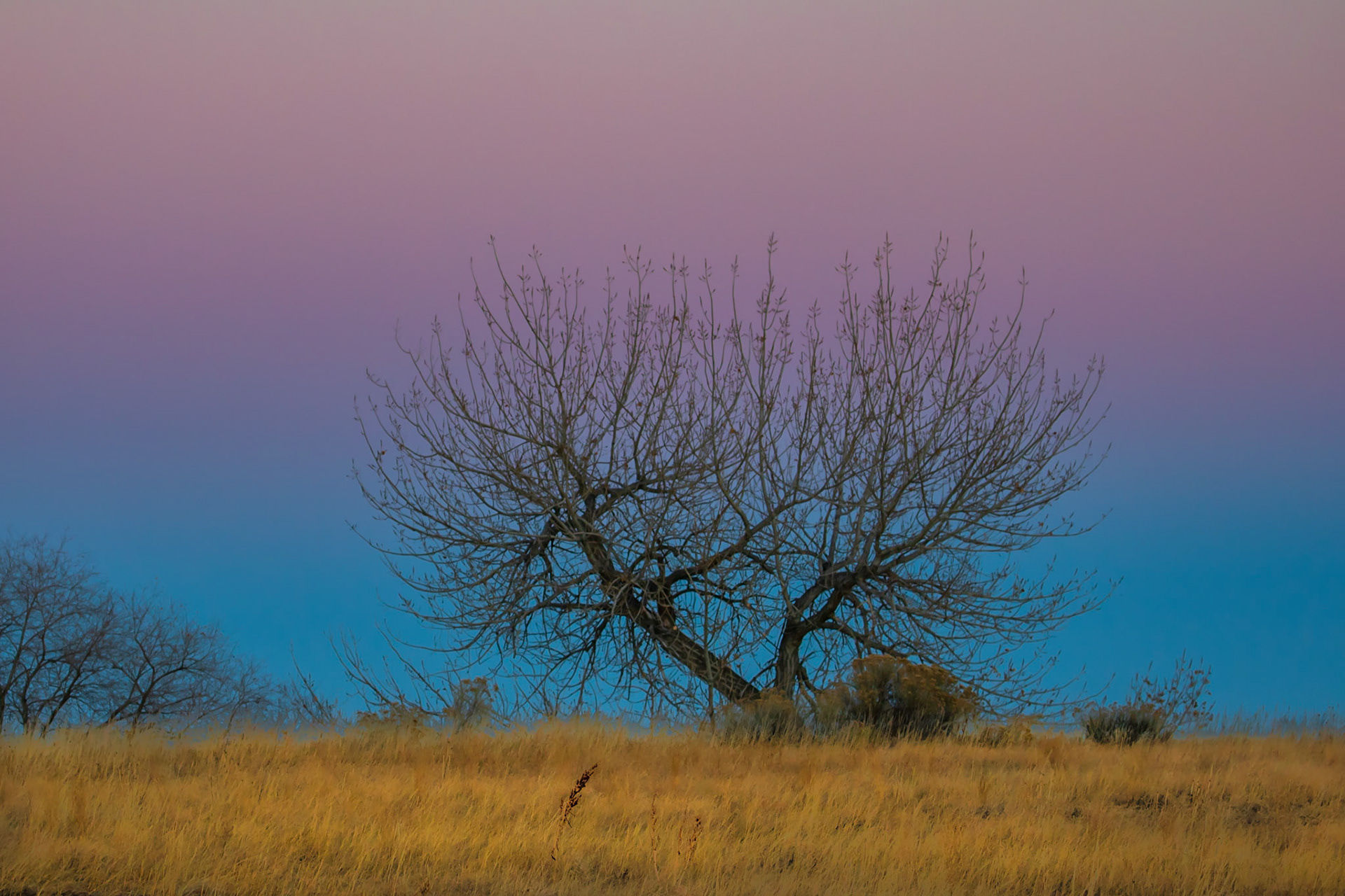 Sunset looking east with layers.