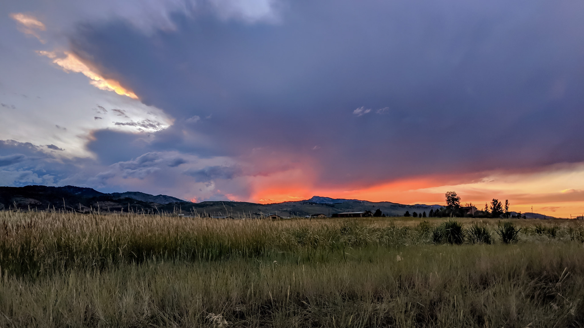 Ft Collins view of foothills from neighborhood.