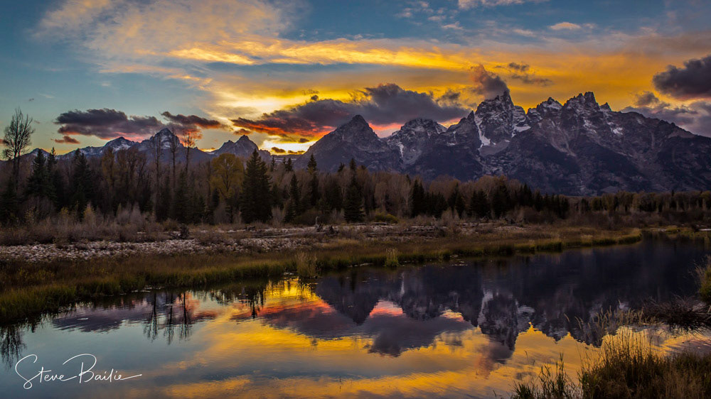 Grand Teton NP Sunset Reflection