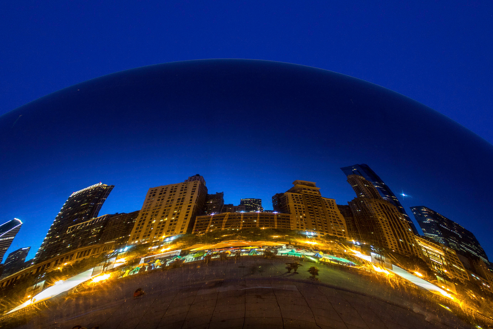 City Reflection in the Bean