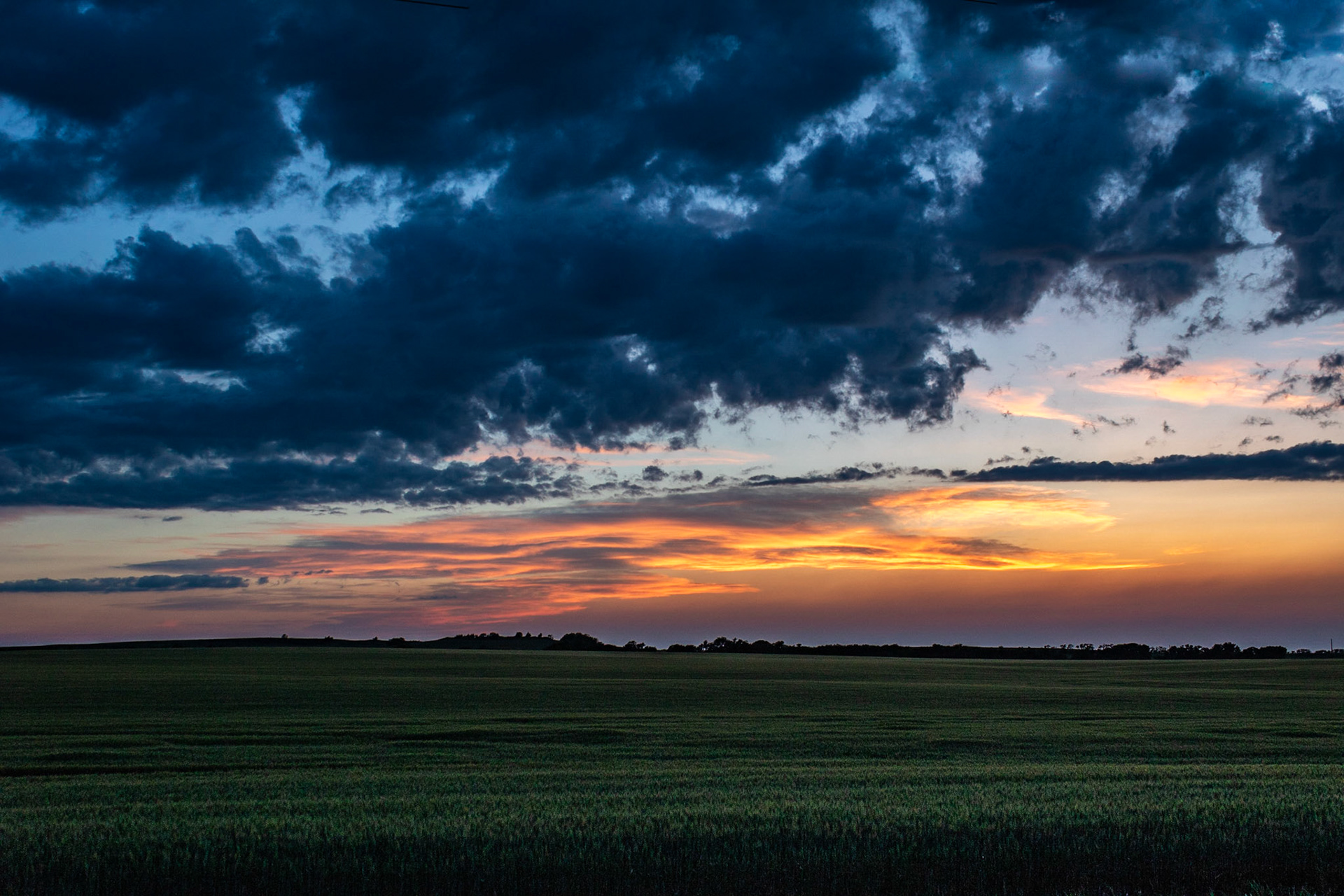 Sunset Salina, KS. on our way to CO.