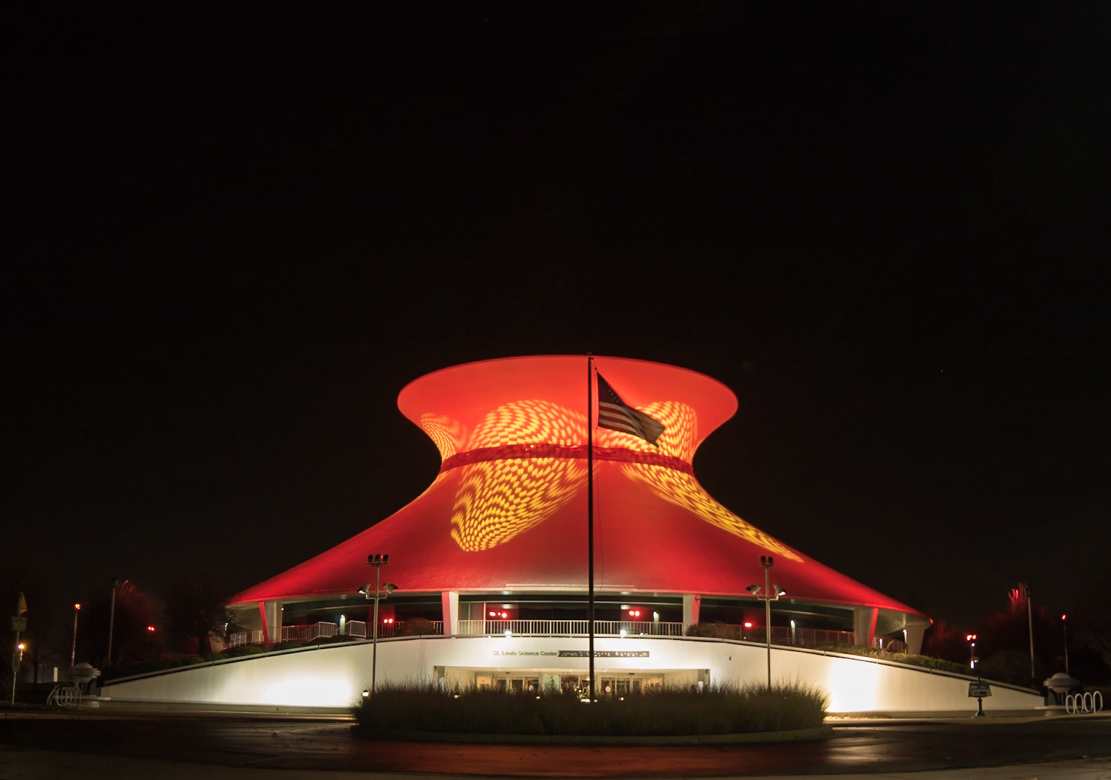 Planetarium dressed up for Christmas.