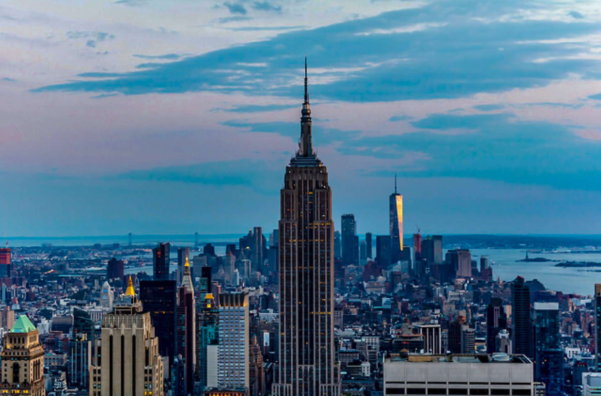 NYC Sunset from Rockefeller Building.