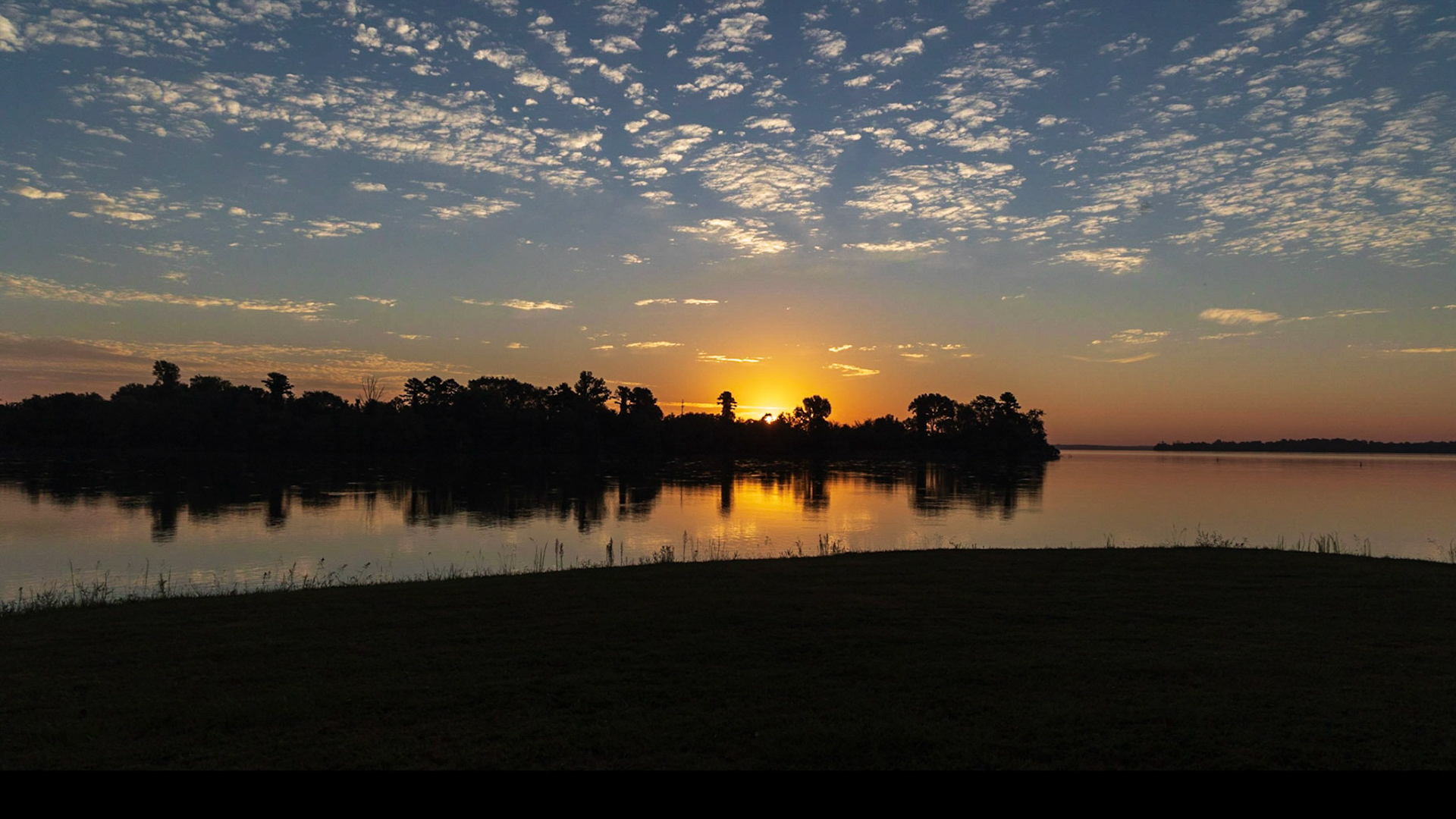 Sunrise from the Marina on Crab Orchard Lake.