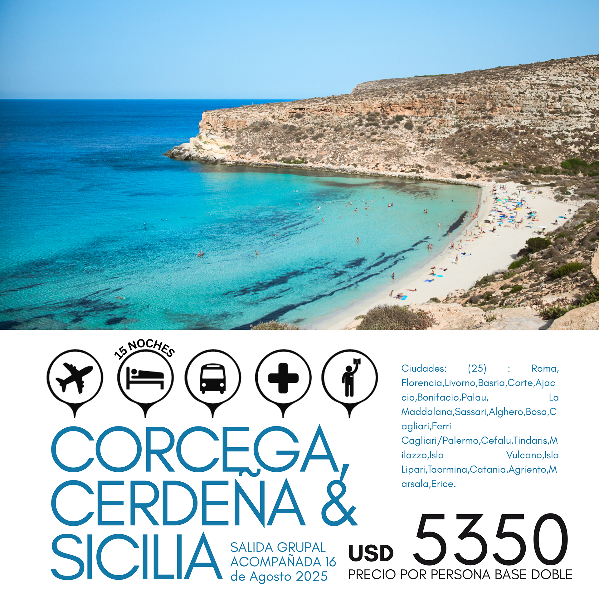 Córcega, Cerdeña & Sicilia
