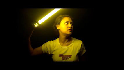 Annaleesa Rogers doing a screen test during pre production