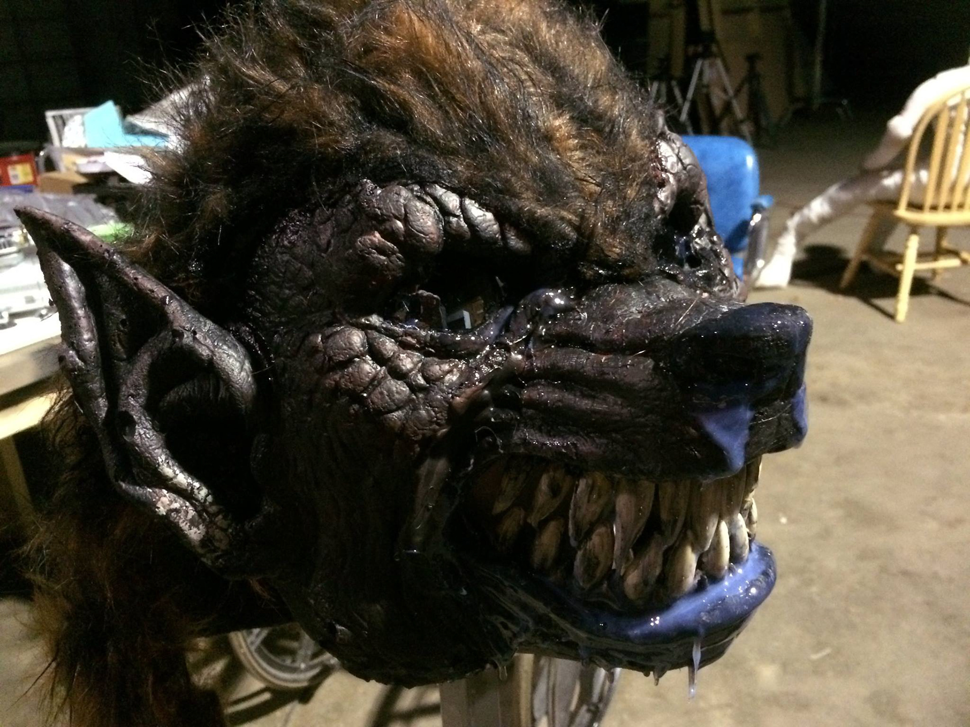 The finished product of the creature that will be featured at the end of the film