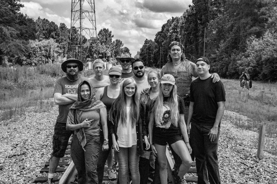 Some of the cast and crew of 'The Arrow Falls'