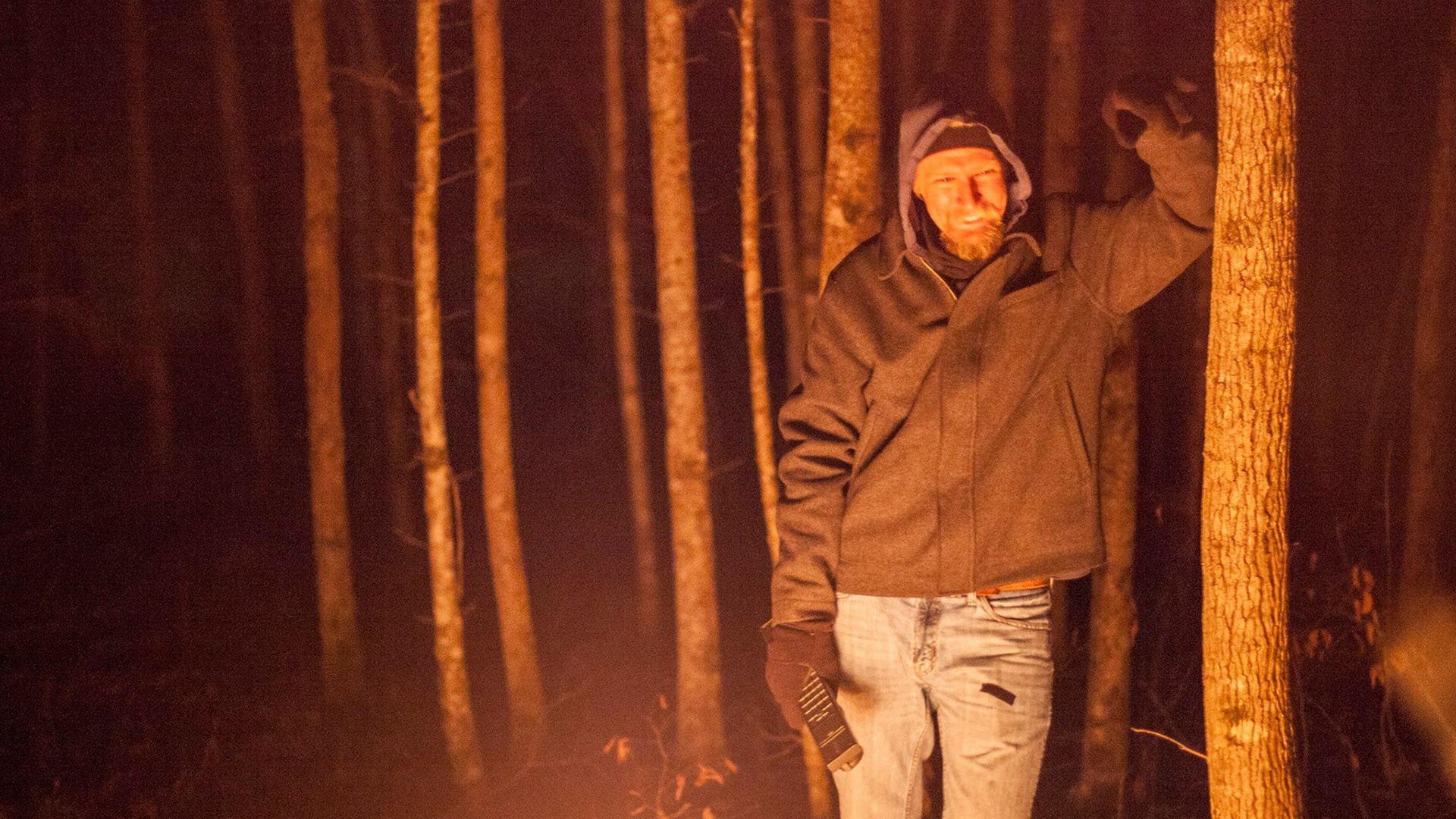 Eric Miller hanging out on set
