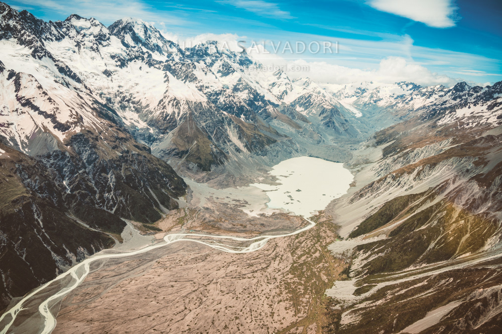 Helicopter tour over the Tasman Glacier