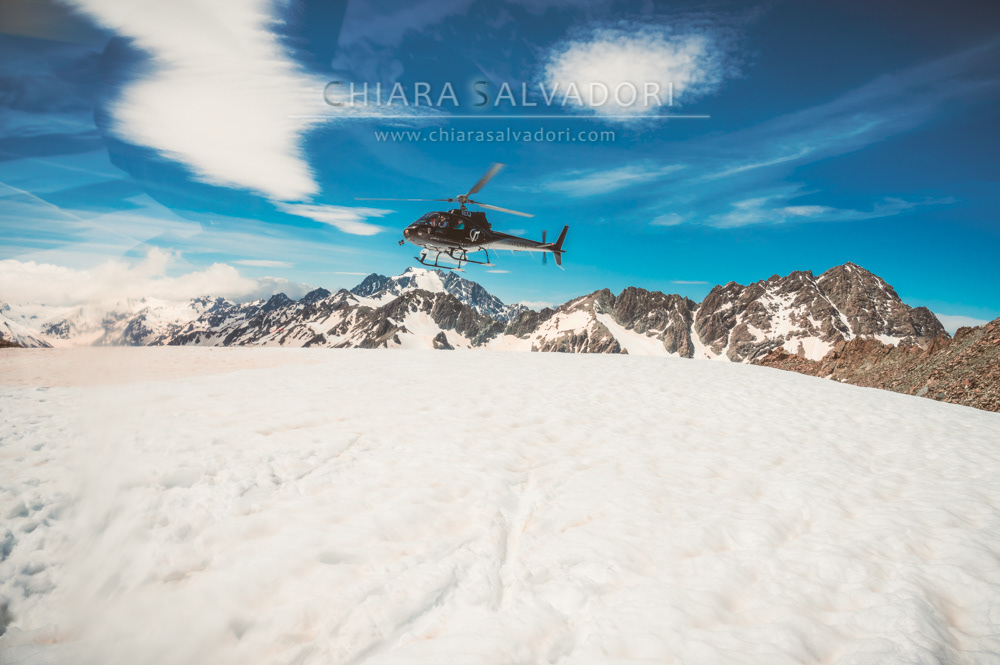 Helicopter tour over the Tasman Glacier