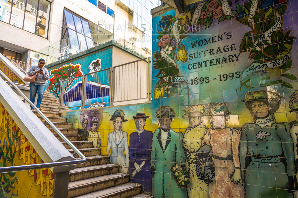 Women's Suffrage Mural and Staircase