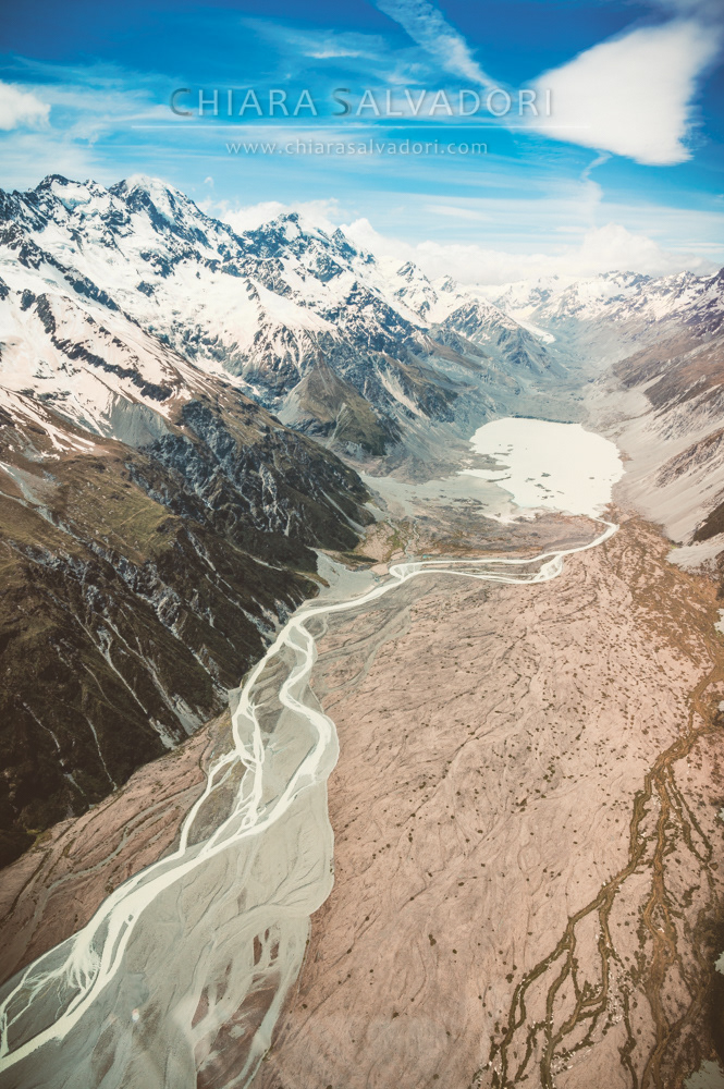 Helicopter tour over the Tasman Glacier