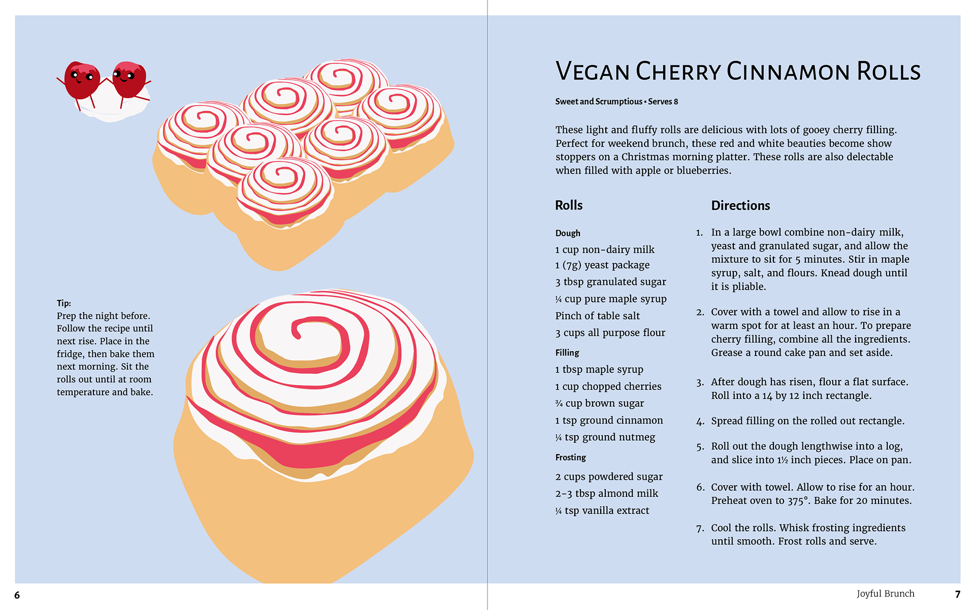 Vegan Cherry Cinnamon Rolls Recipe