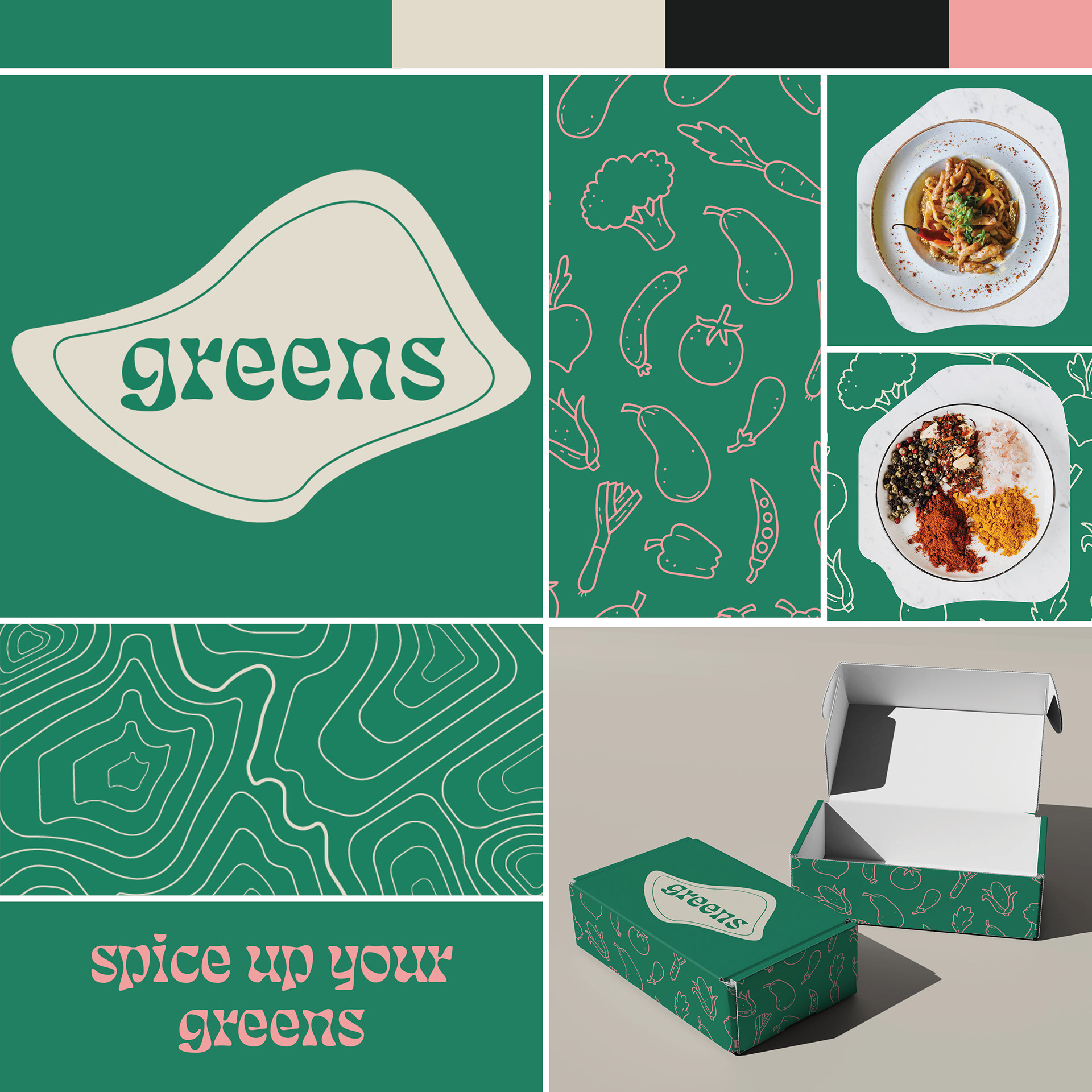 School Project | Greens Meal Kit | Branding