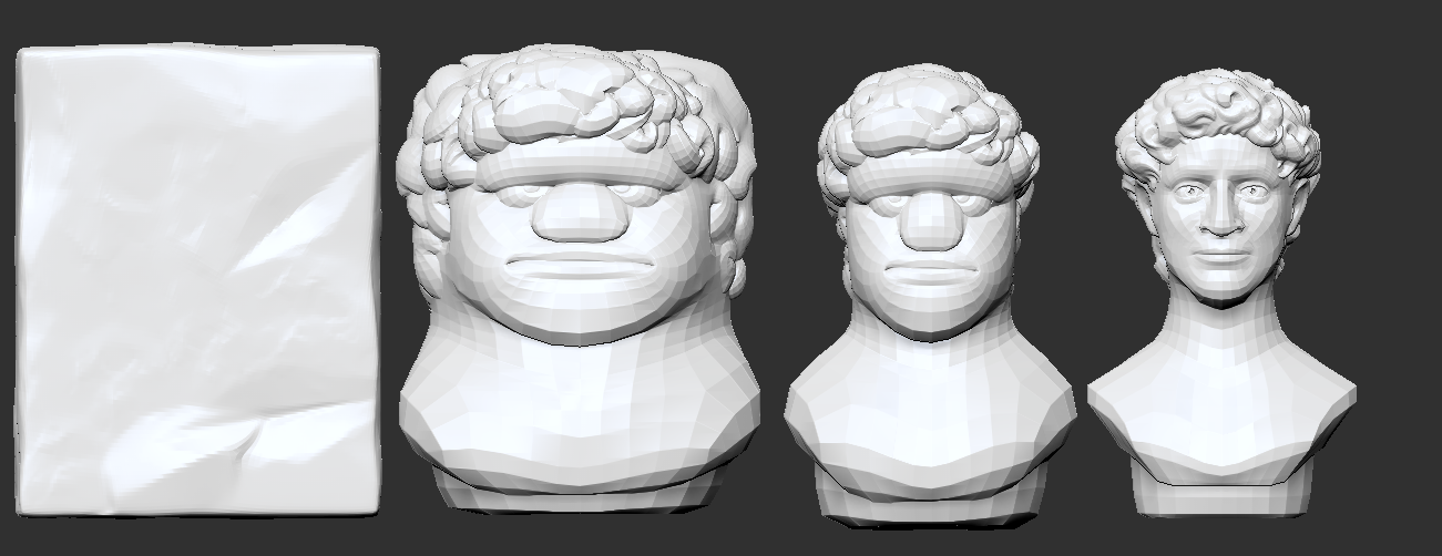 Those are the layers of sculpting you see disapear in the timelapse shot