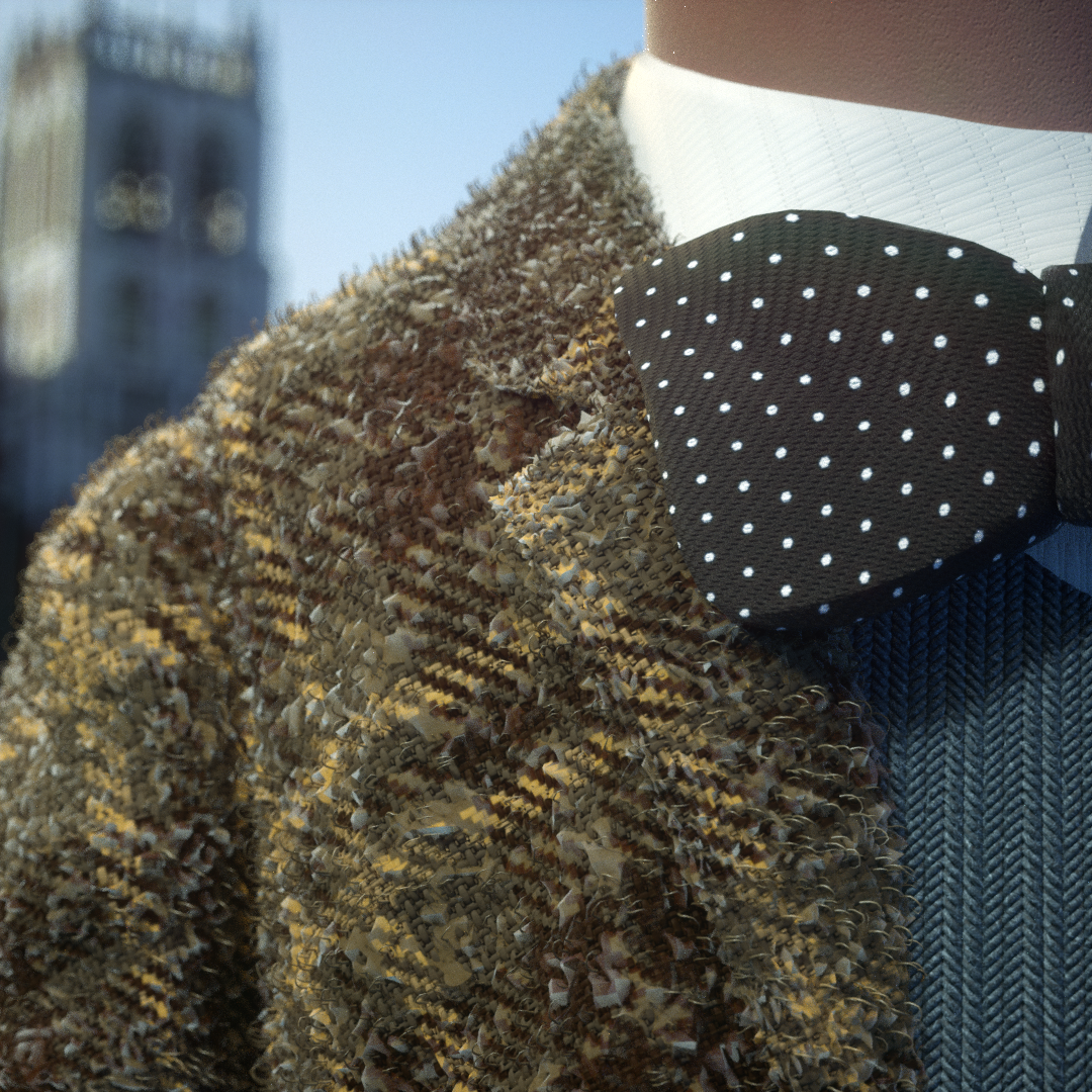 Jacket with fabric detail