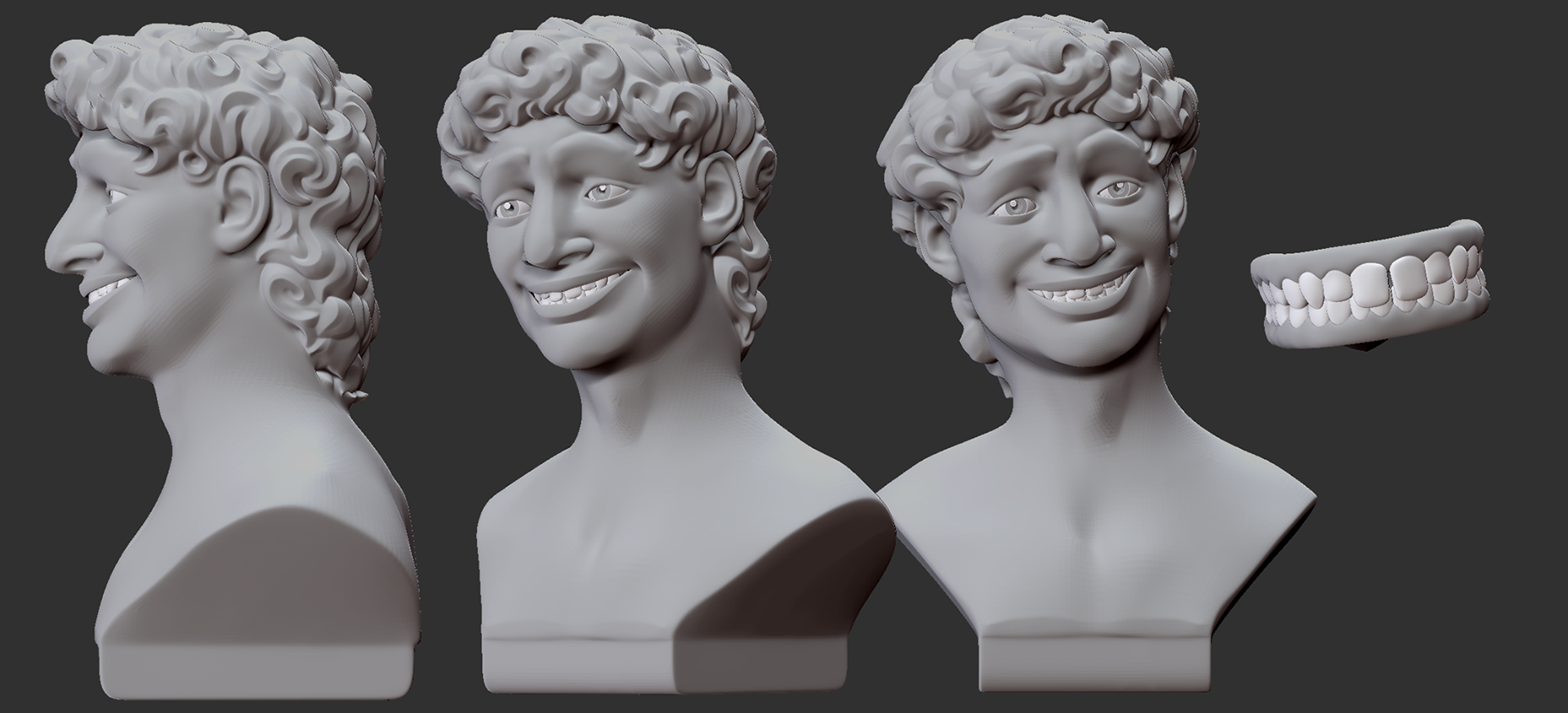 This is the old version of the bust. I changed the look to look innocent later on.