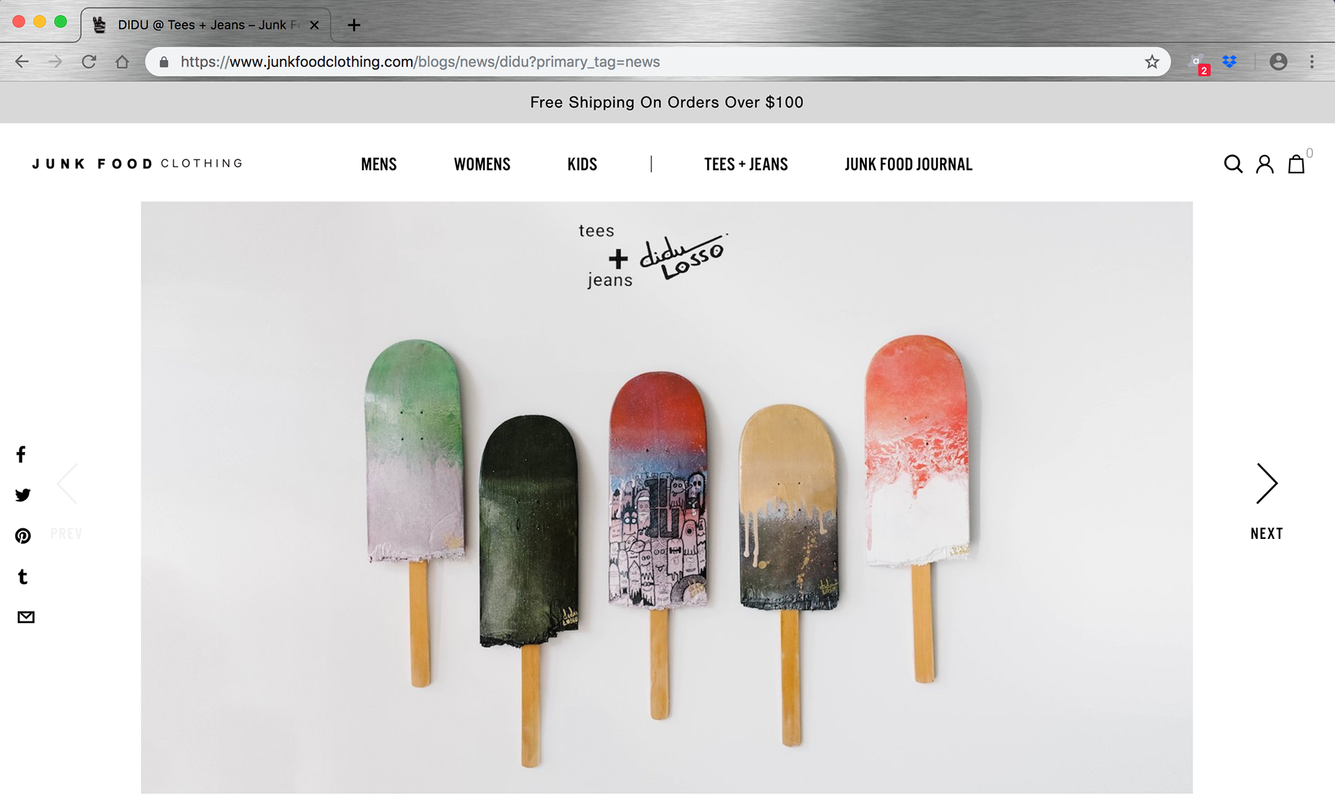 Tees + Jeans - Levi's & Junk Food Clothing (2018) - LA - USA