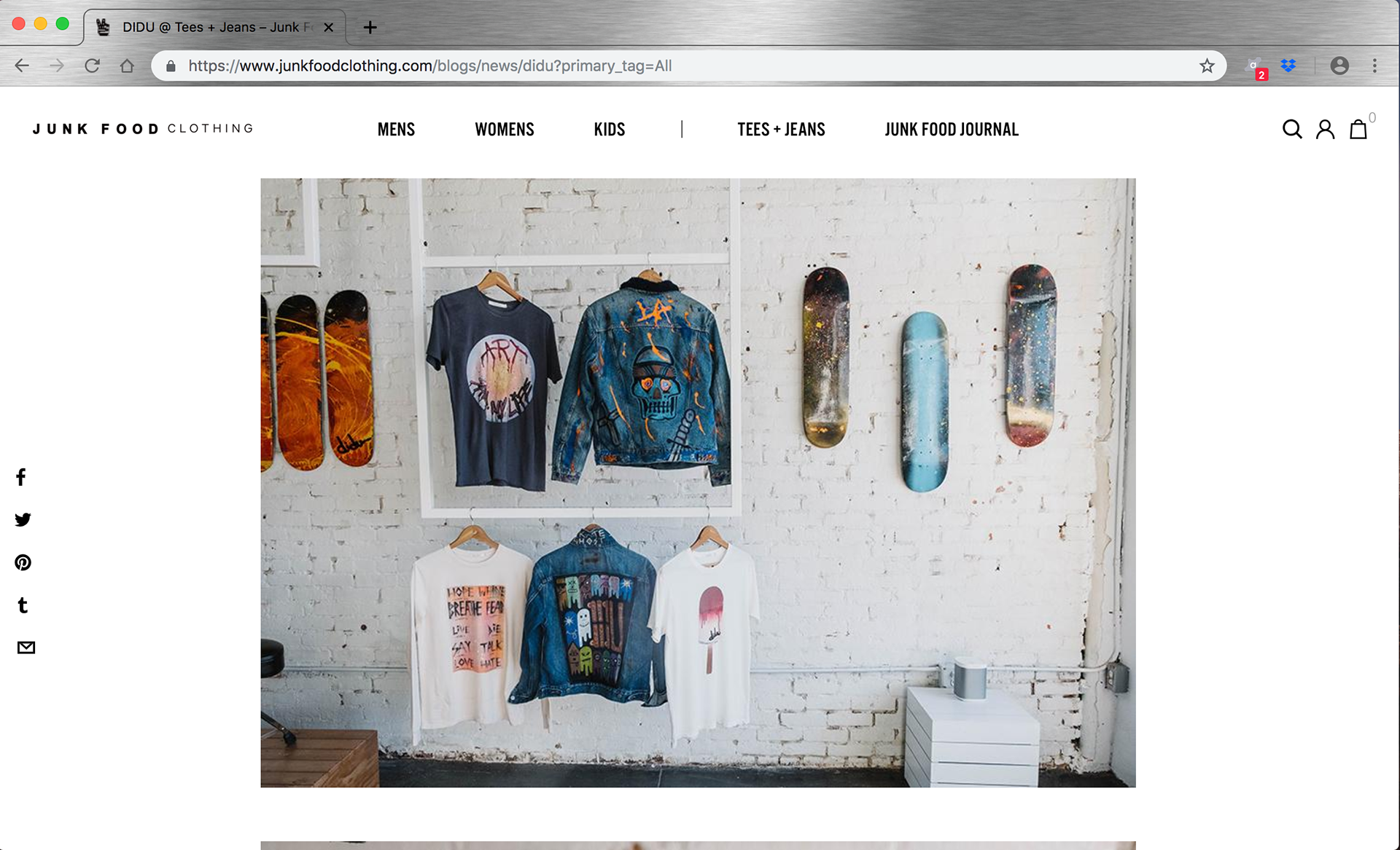 Tees + Jeans - Levi's & Junk Food Clothing (2018) - LA - USA