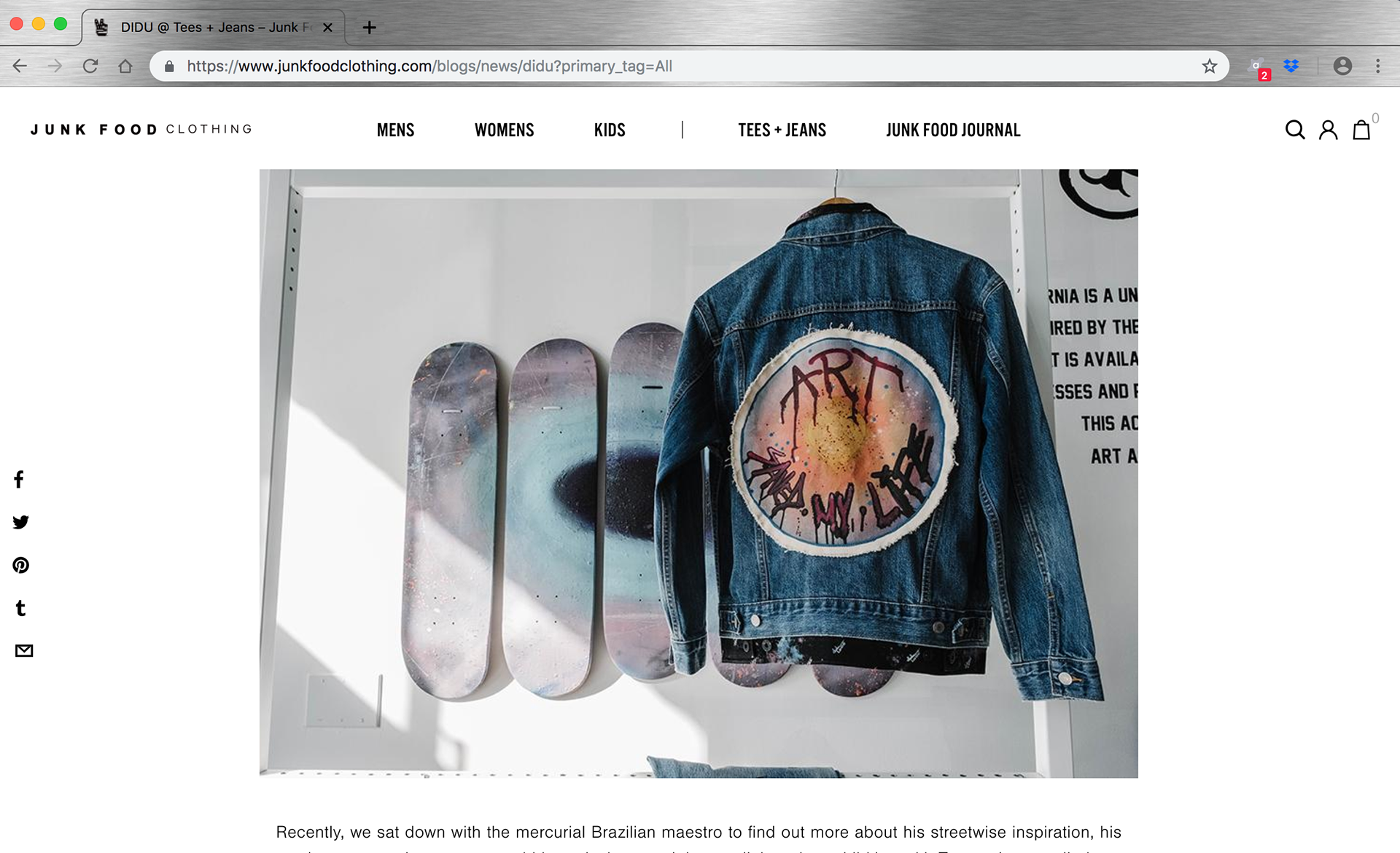 Tees + Jeans - Levi's & Junk Food Clothing (2018) - LA - USA