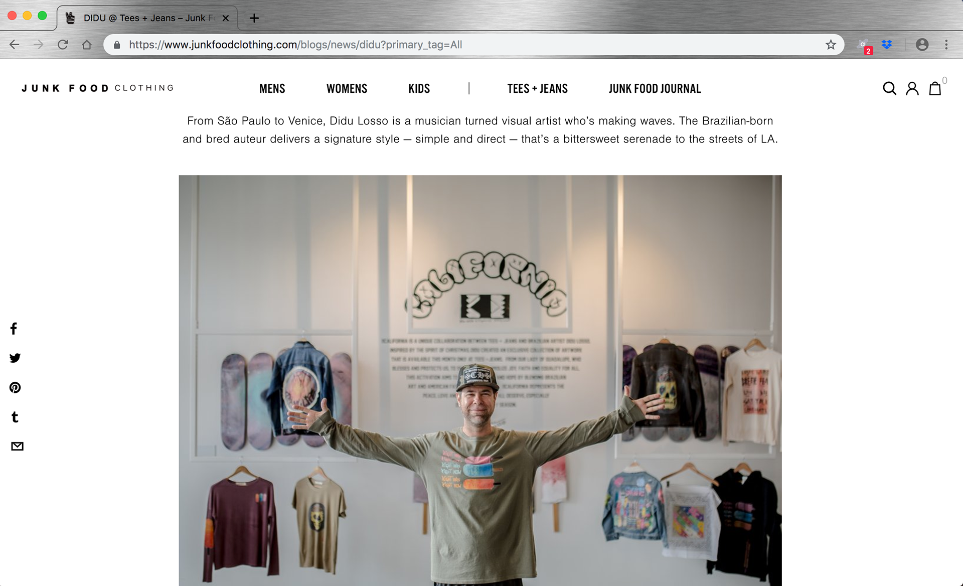 Tees + Jeans - Levi's & Junk Food Clothing (2018) - LA - USA