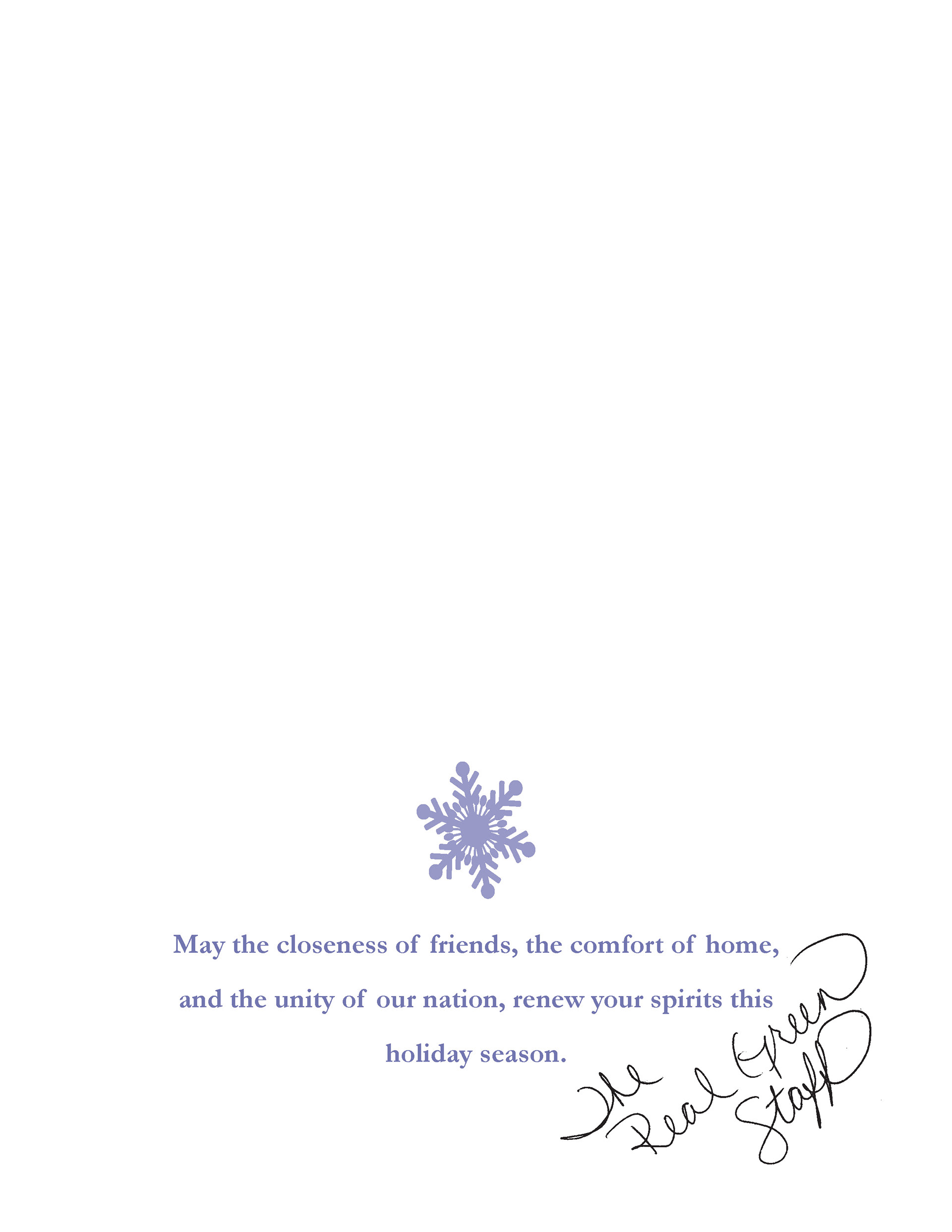 Holiday Card (Inside)