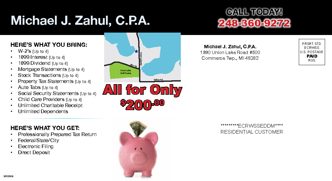 C.P.A., Every Door Direct Mail Postcard (Back)