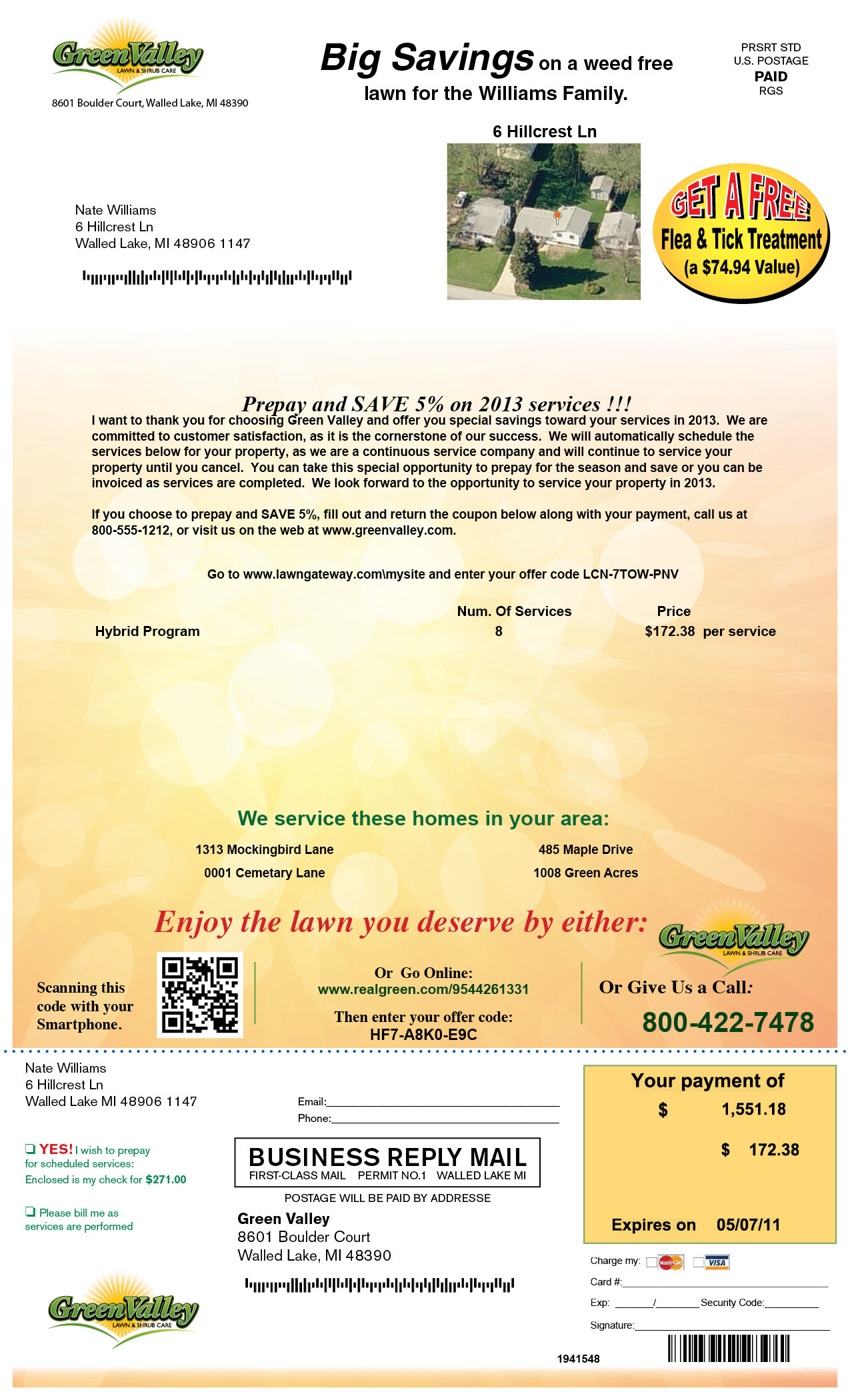 Custom Pre Pay Letter