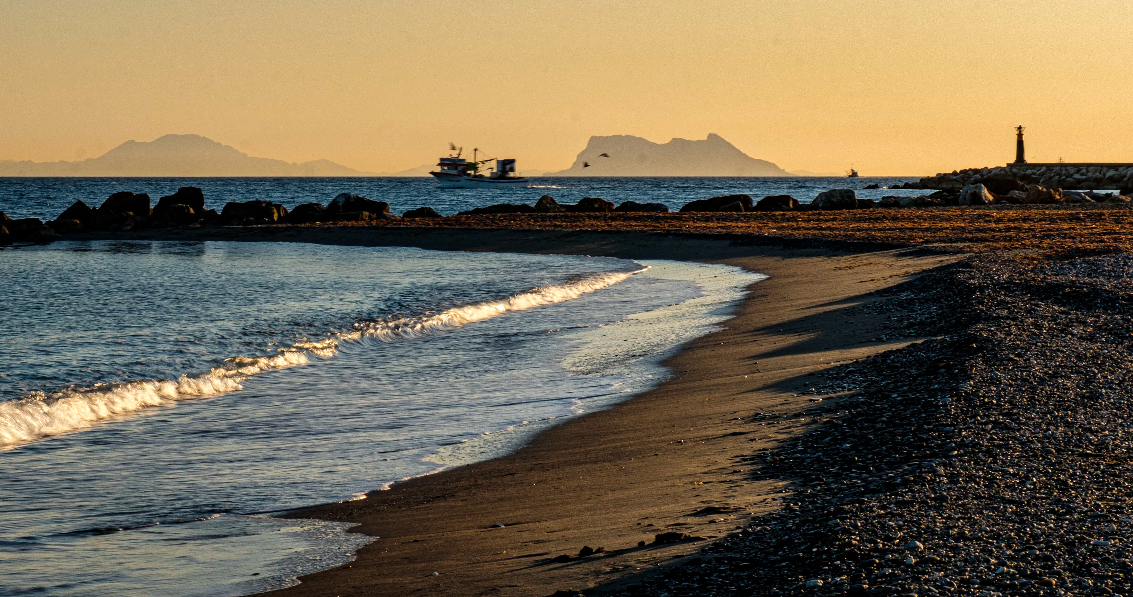 Gibraltar from Estepona Beach
