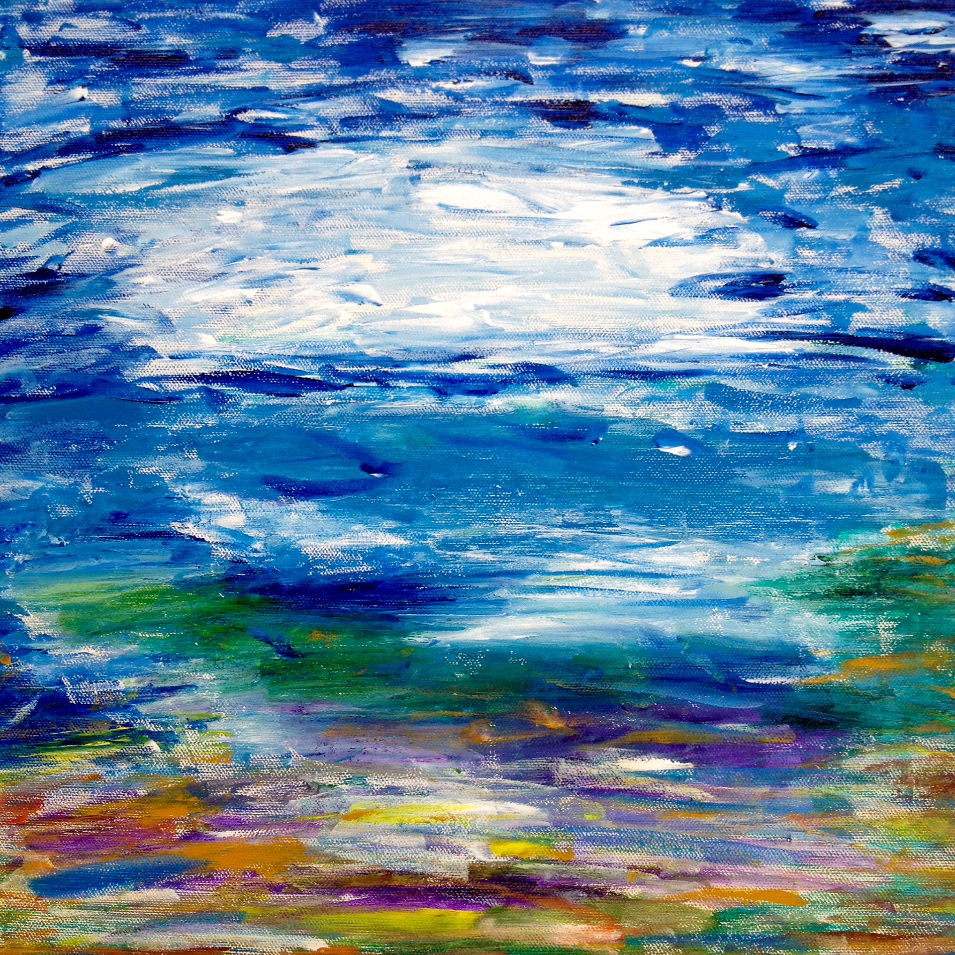 Beach, 2014 Acrylic on canvas 12 x 12 inches