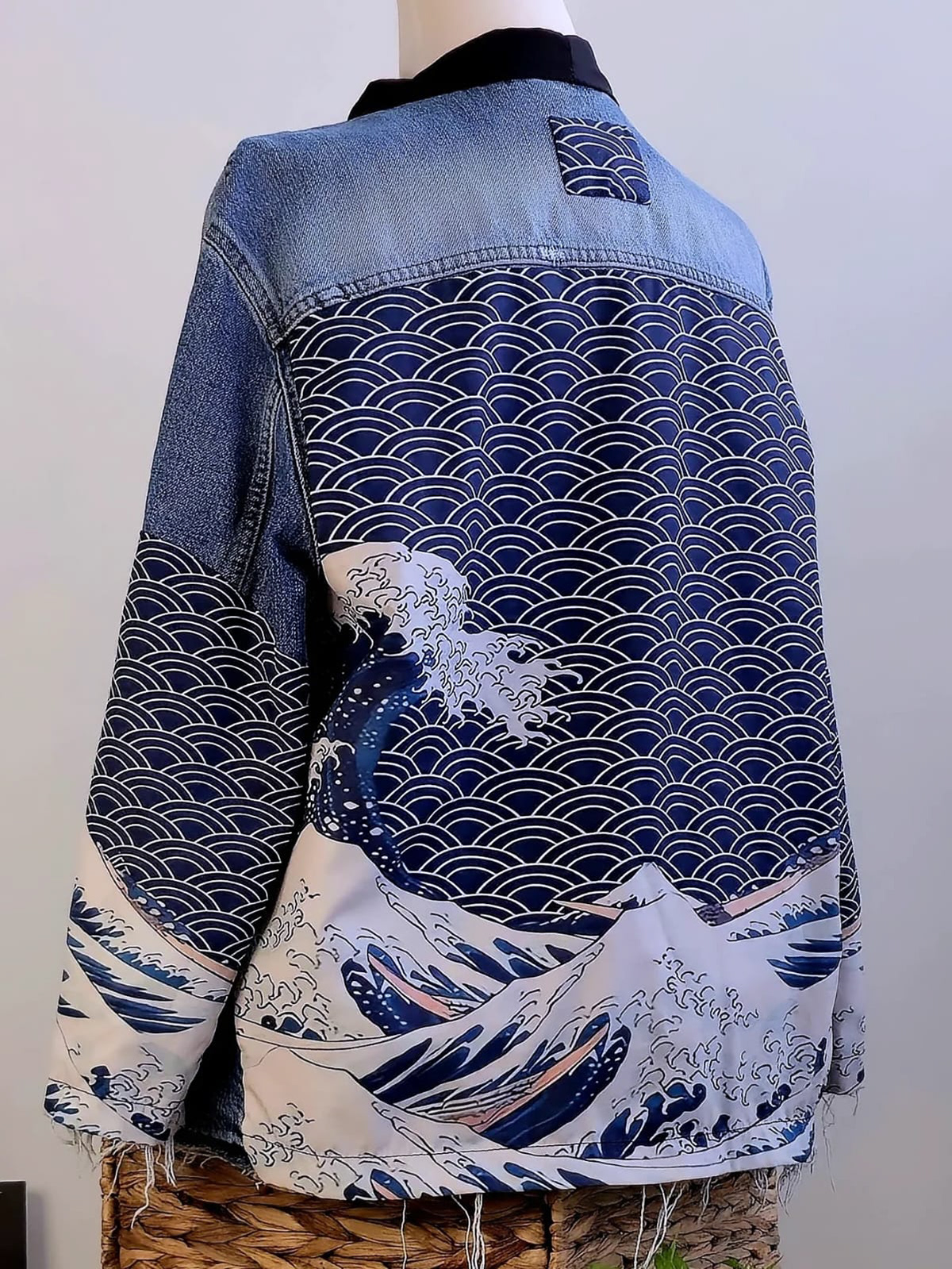Denim re-imagined, where a haori’s calm flow meets structure and edge. 🌊