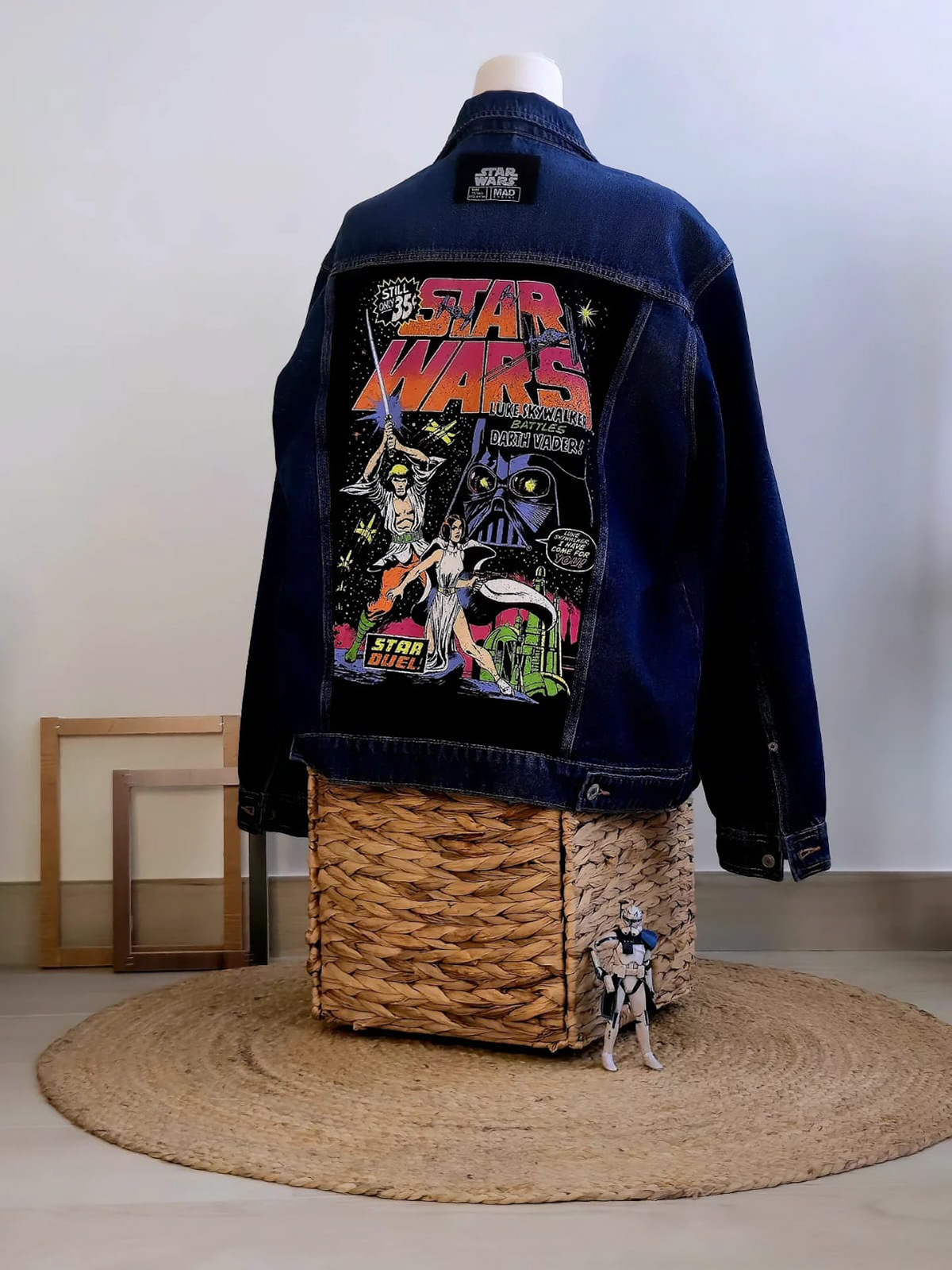 Denim reborn, fueled by galaxy dreams and silent echoes of a star‑lit saga.