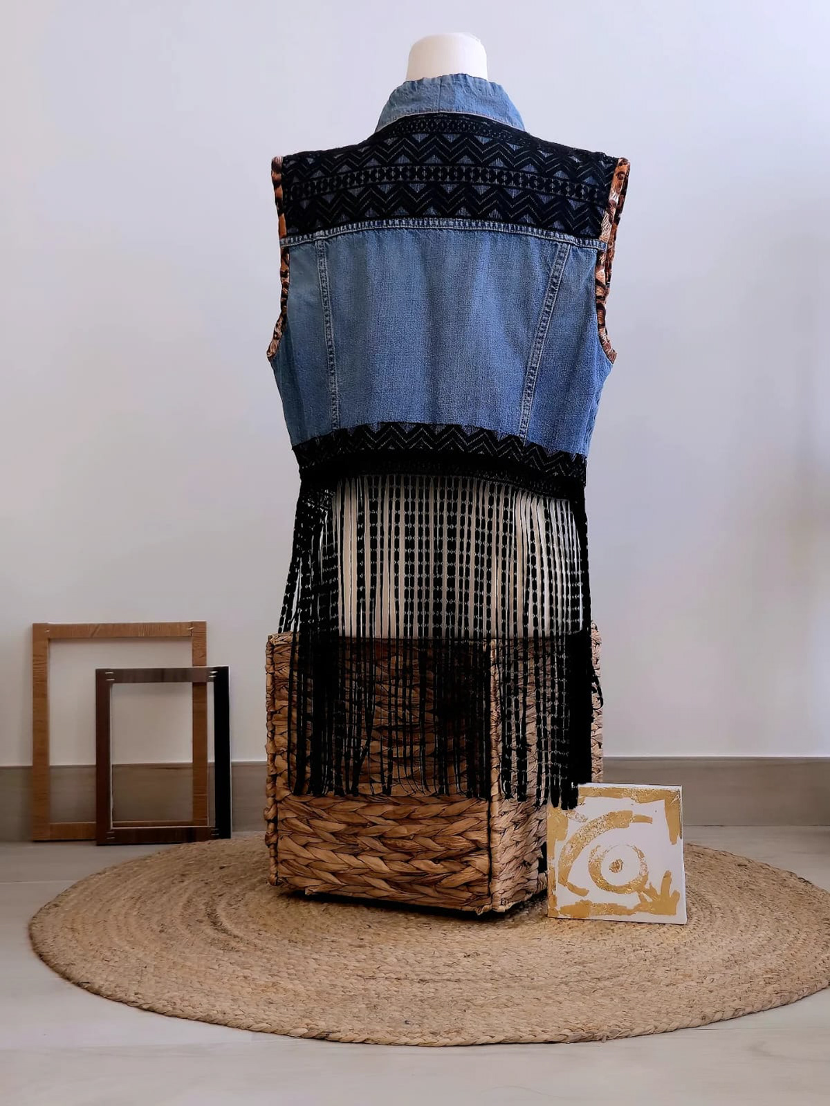 What began as a denim jacket with a hood became a reversible, one-of-a-kind piece.