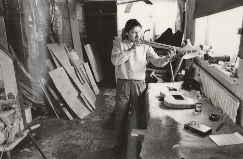 Matti at his workshop, 1985