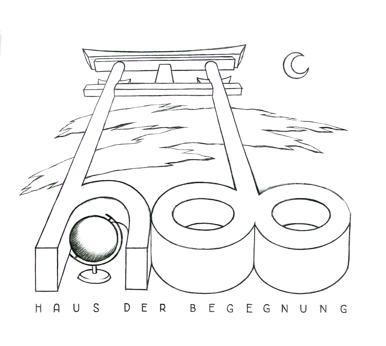 Haus Der Begegnung logo concept (1992)
