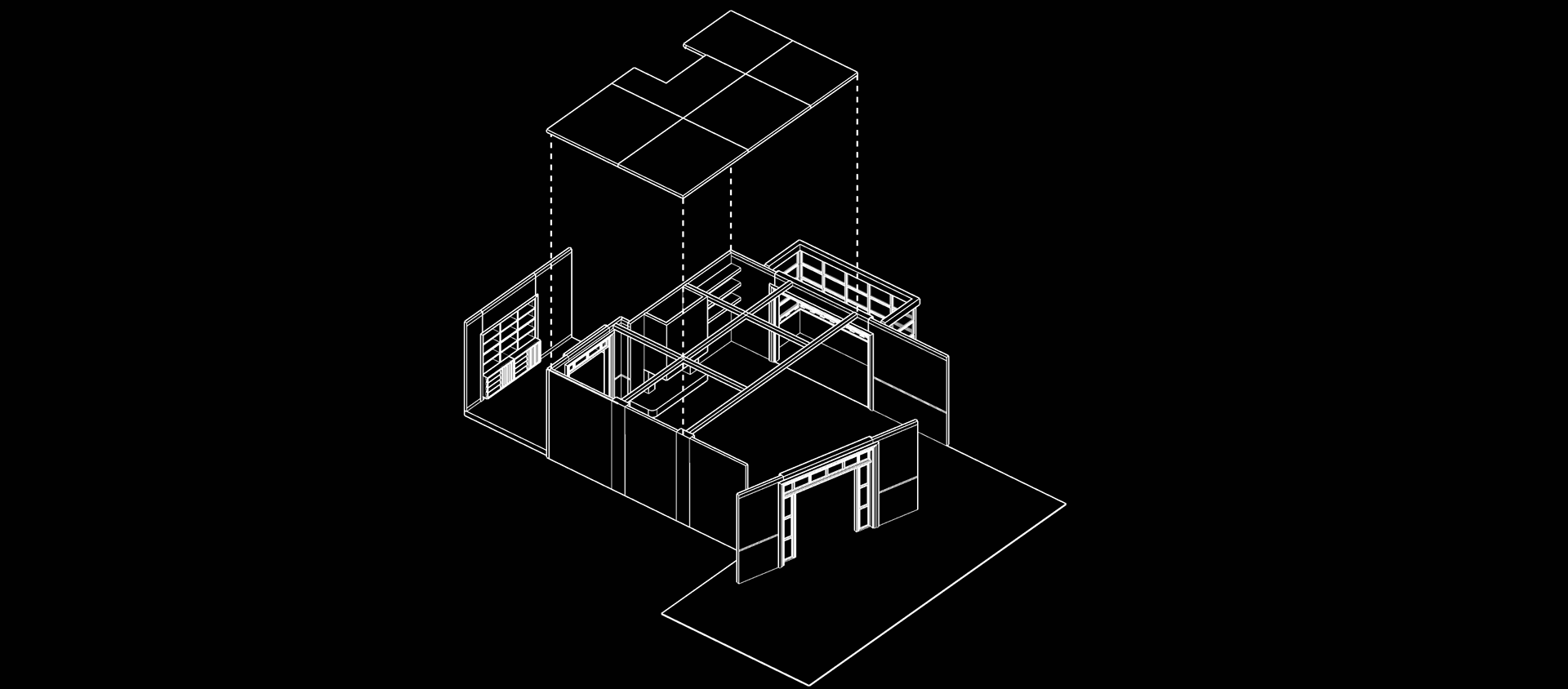 living room - project isometric view