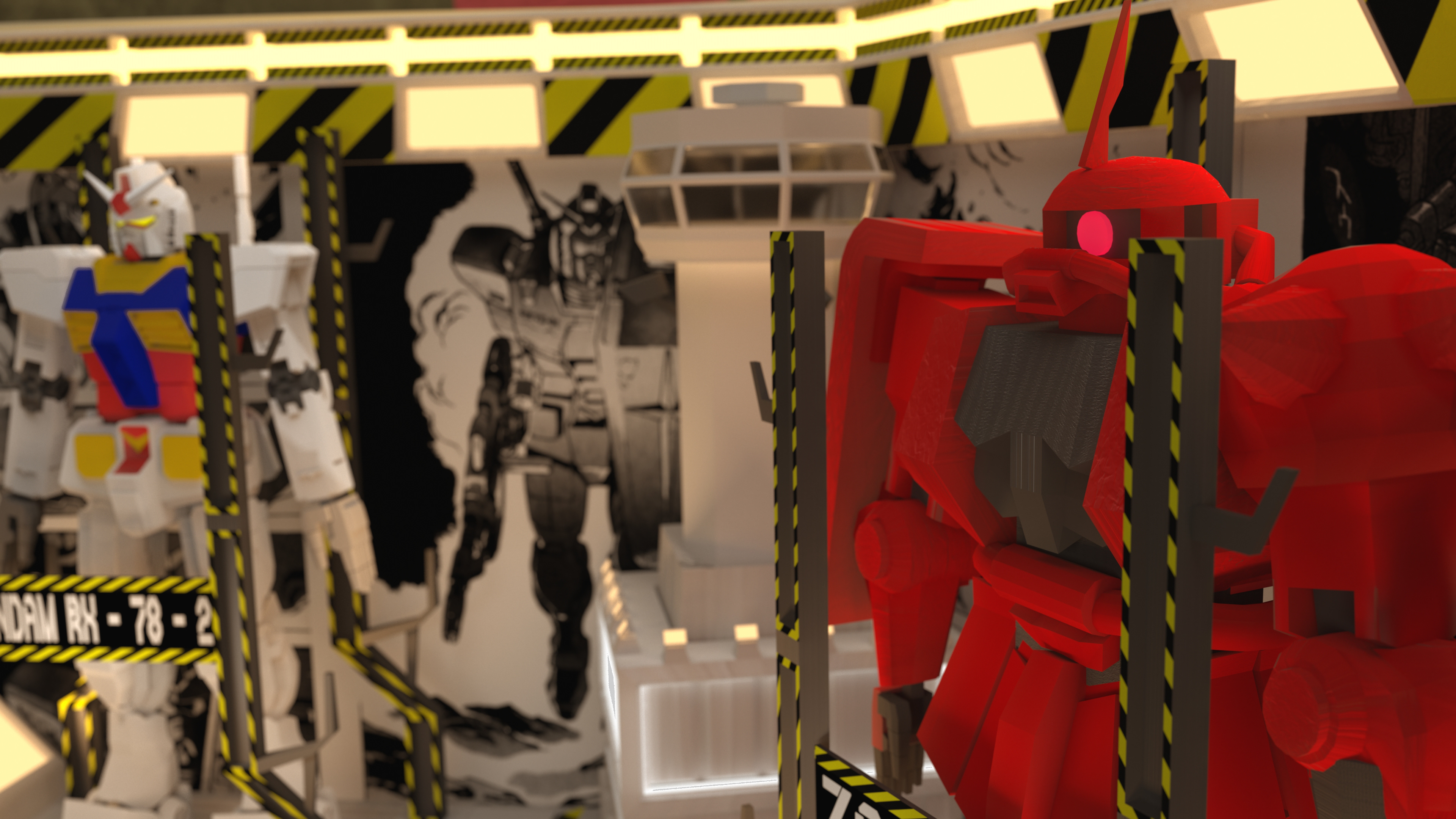 Maya Modeling/ RenderMan Renderer (Pop-Up Book Gundam) 