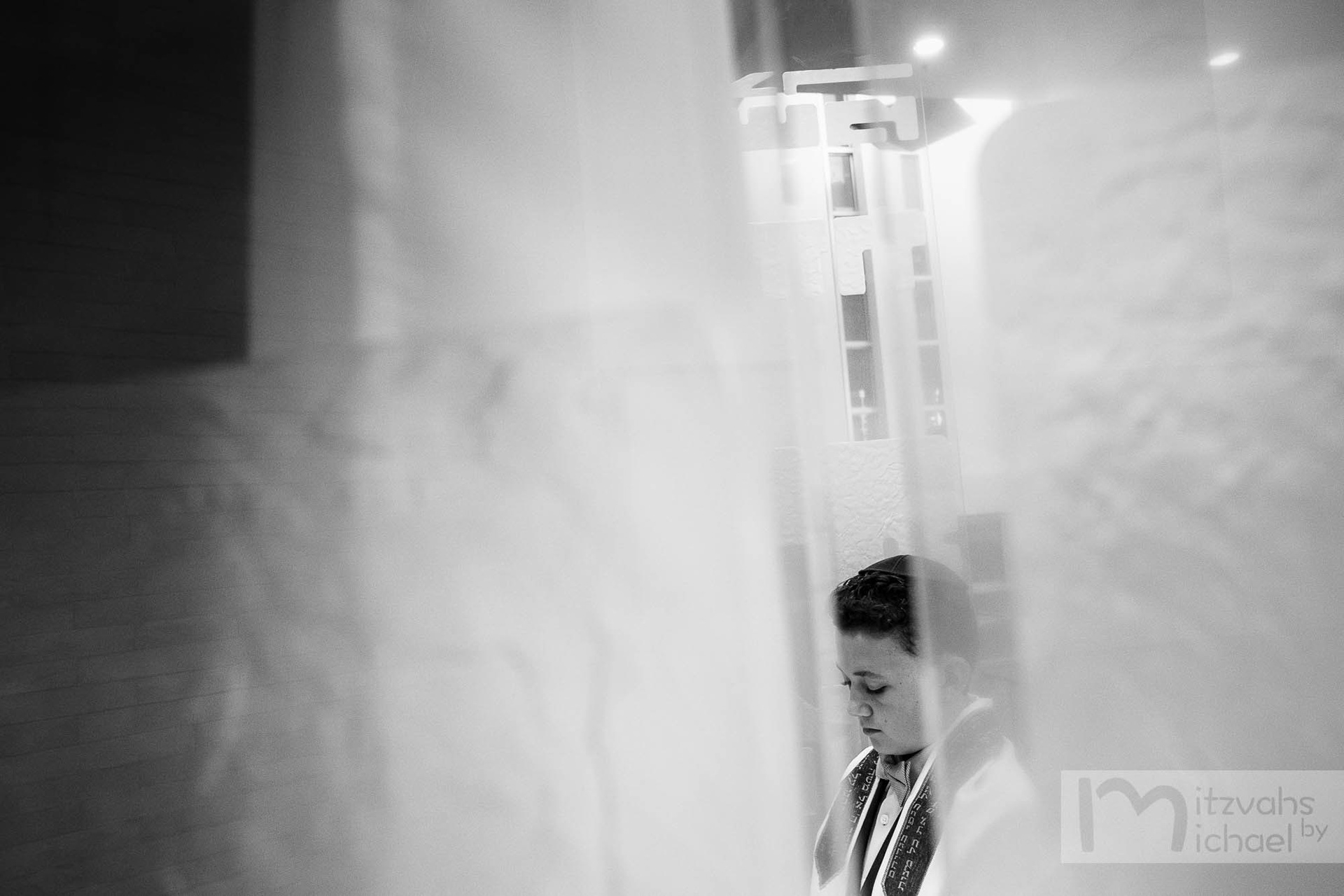 Garrett's Bar Mitzvah rehearsal and portrait session at Beth El Congregation in Bethesda, MD.