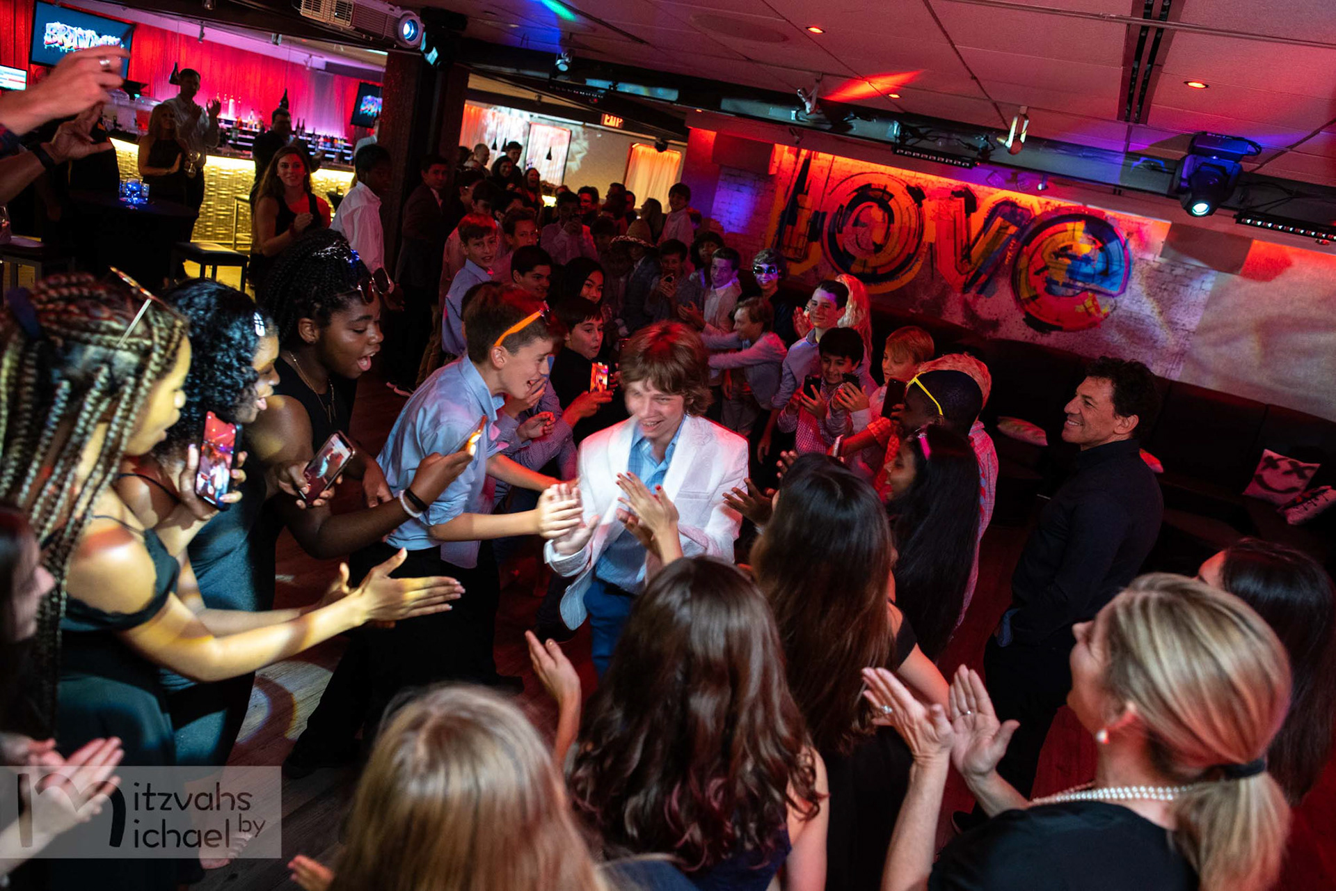 Brandon’s Bar Mitzvah party at The Loft at 4935 in Bethesda, MD.