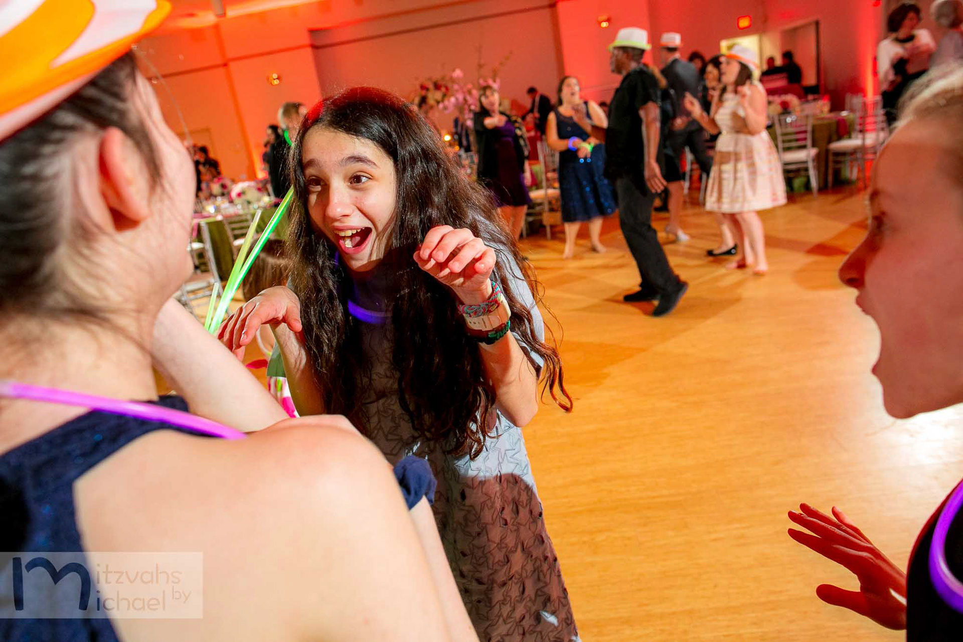 Rachel's Agudas Achim, Alexandria, VA Bat Mitzvah by Mitzvahs by Michael Temchine Photography and Pop Color Events.
