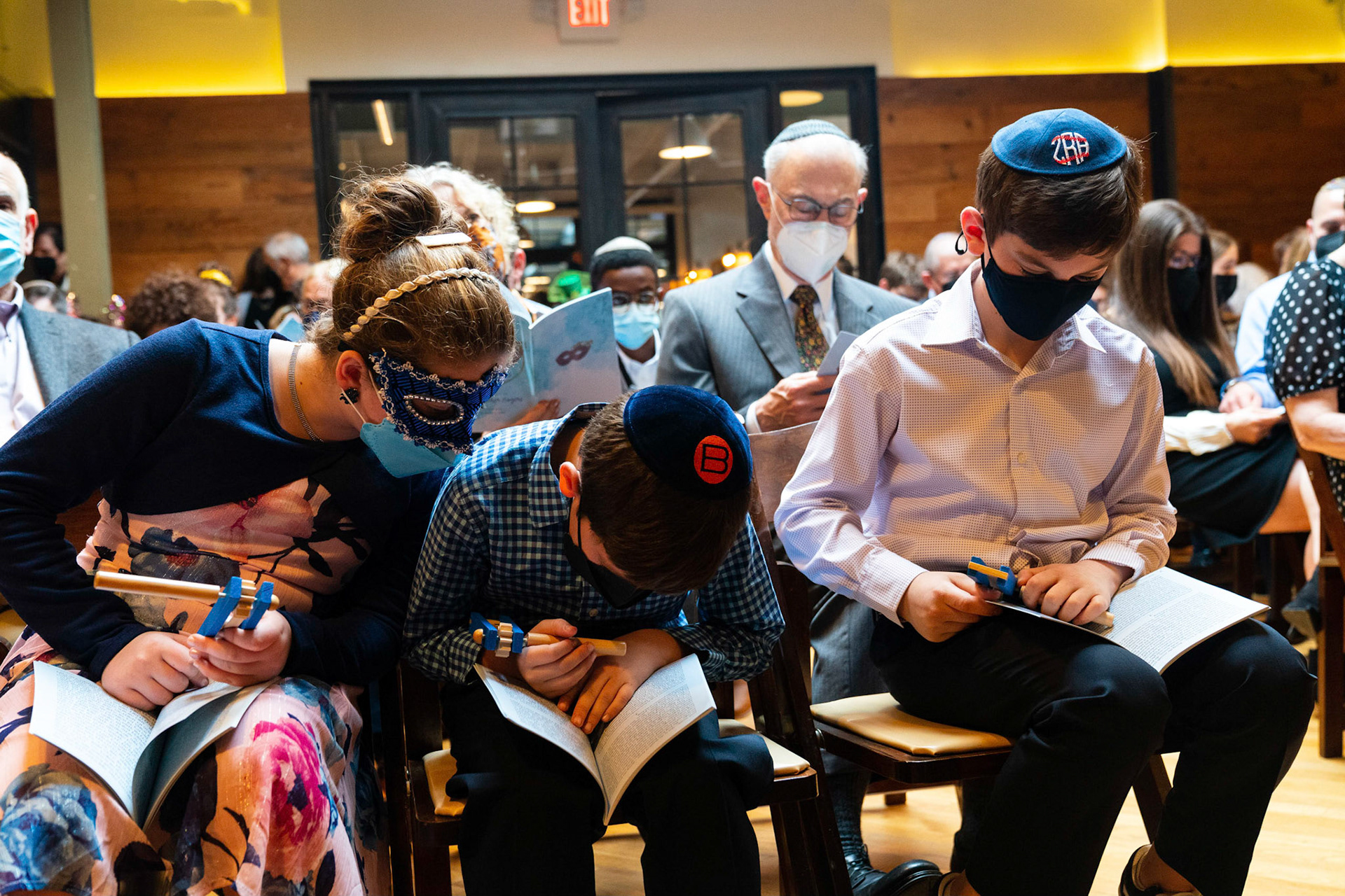 Talia’s bat mitzvah and Megillah reading on Purim on March 18, 2022 at the Accelerator Space in Baltimore, MD